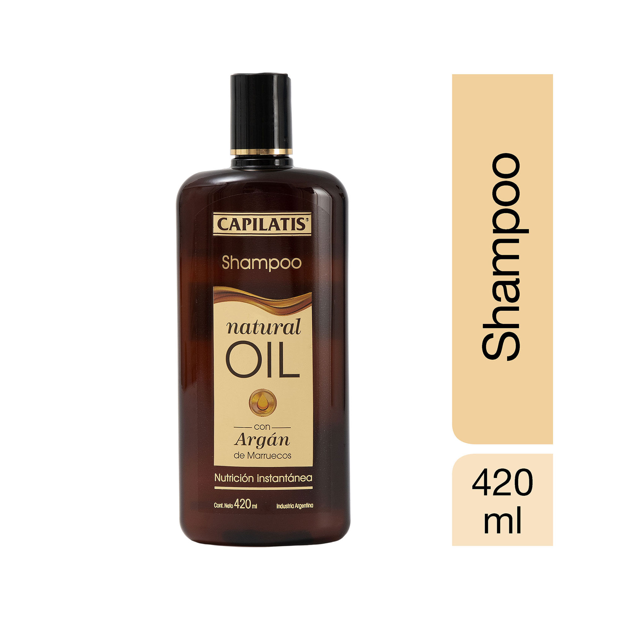 Shampoo Capilatis natural oil con argán 420 cc