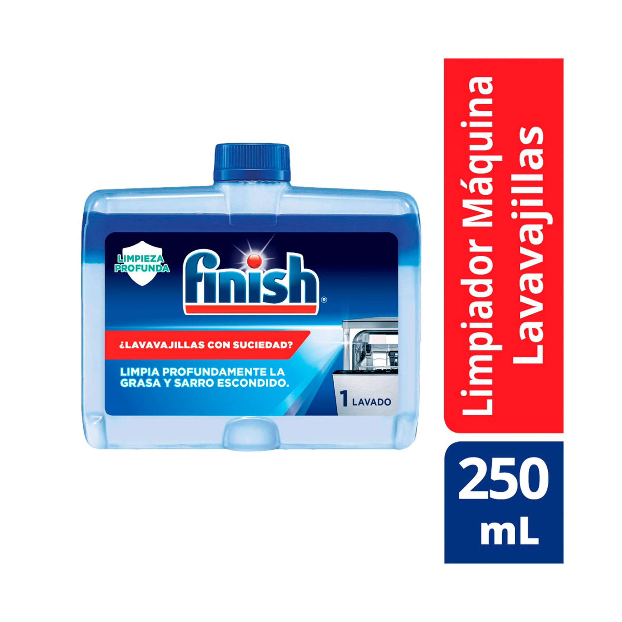 Finish limpiamaquinas para lavavajillas 250 ml.