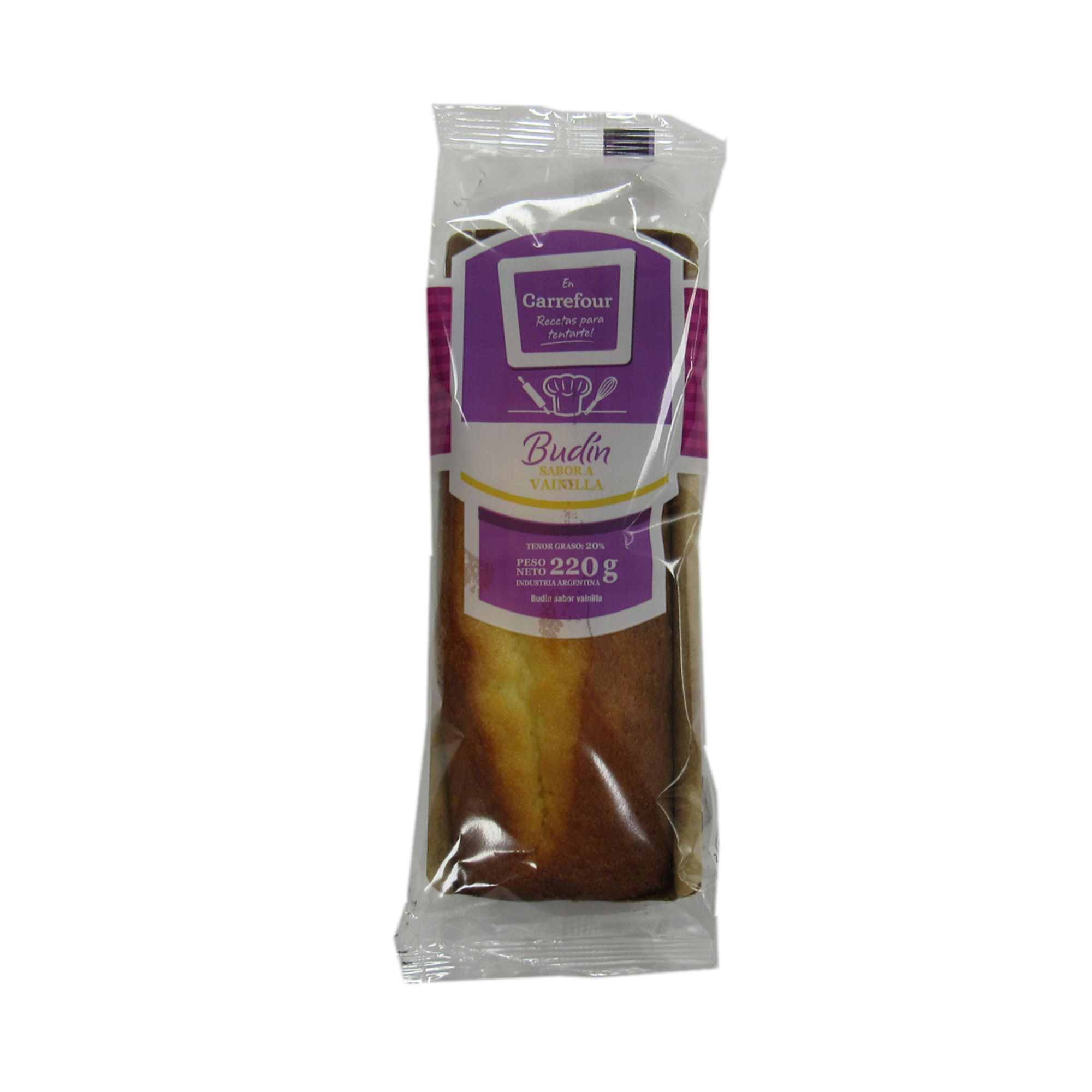 Budín de vainilla y dulce de leche 250 g.