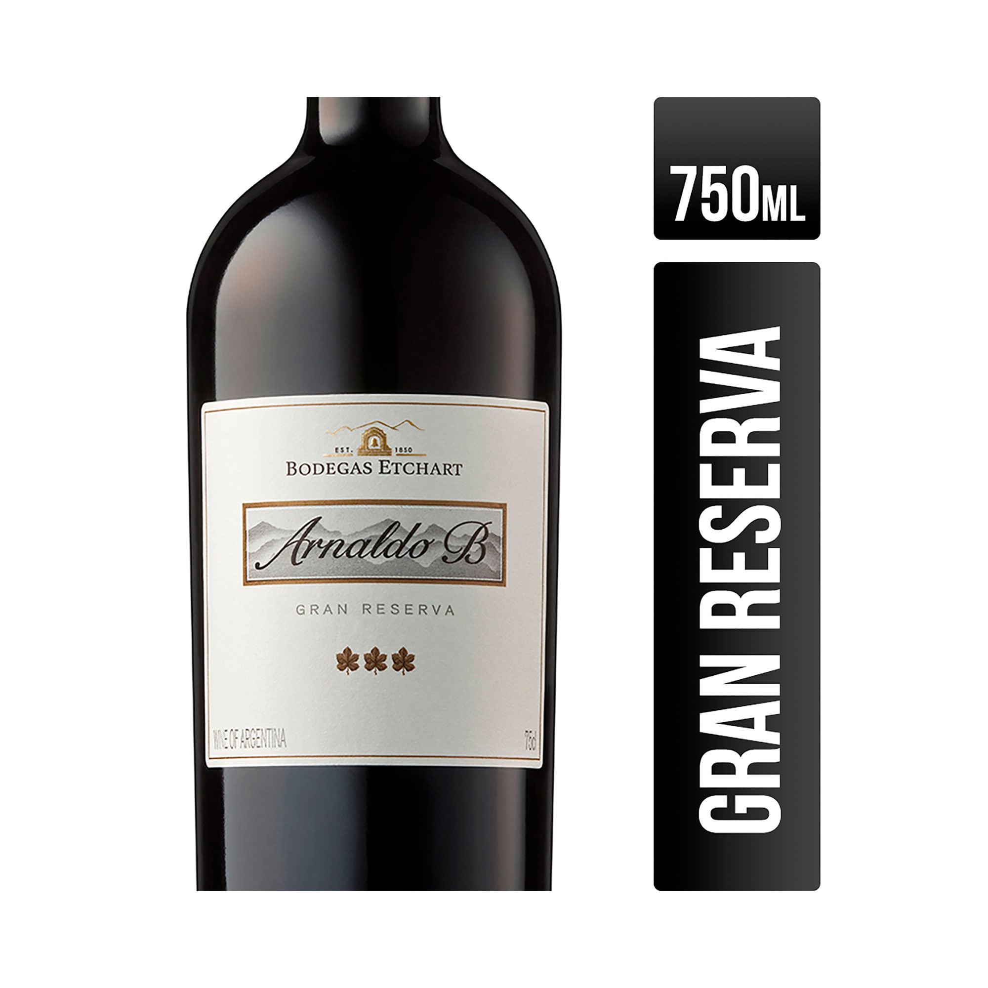 Vino tinto Arnaldo B gran reserva 750 cc.
