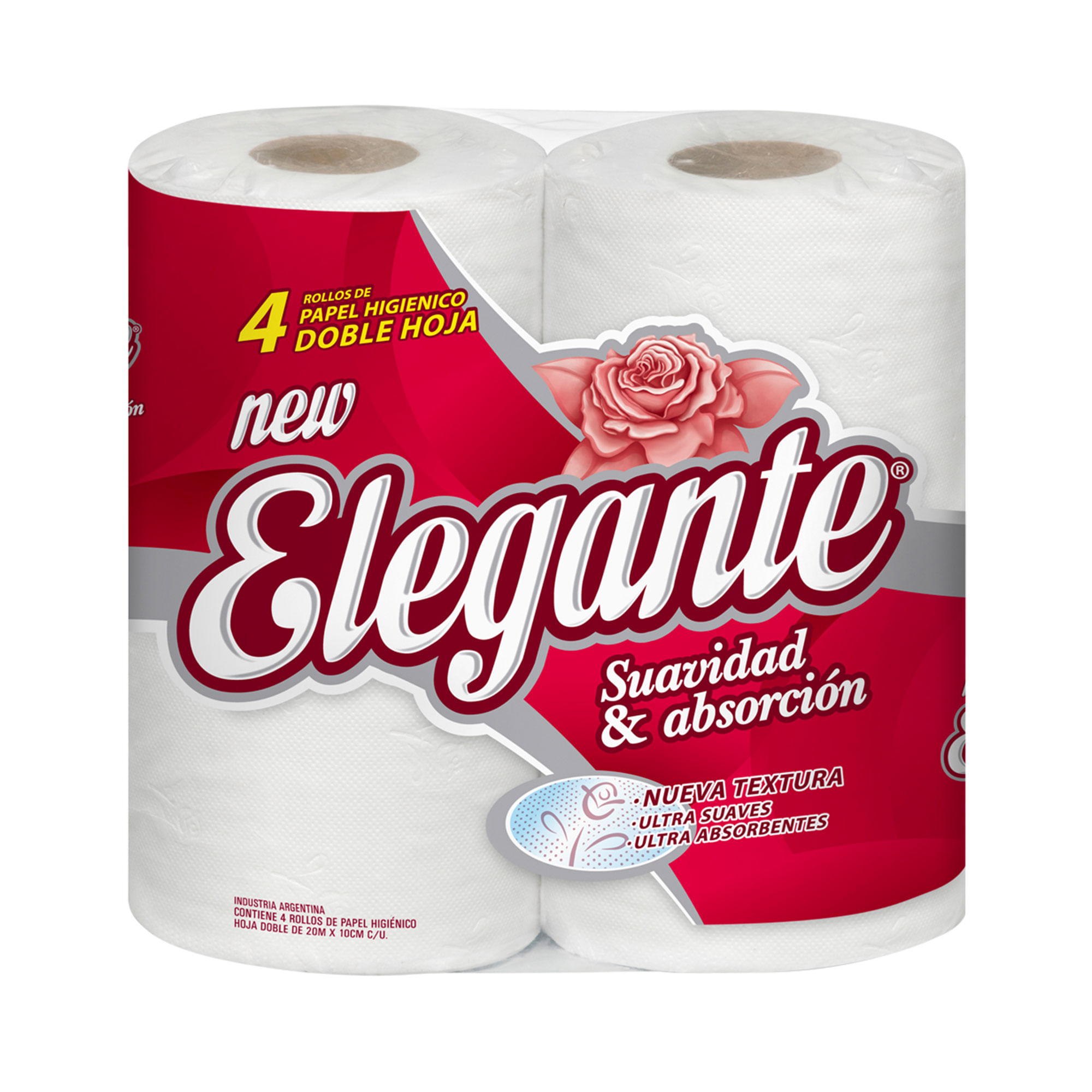 Papel higiénico Elegante doble hoja  4x 20 mt.