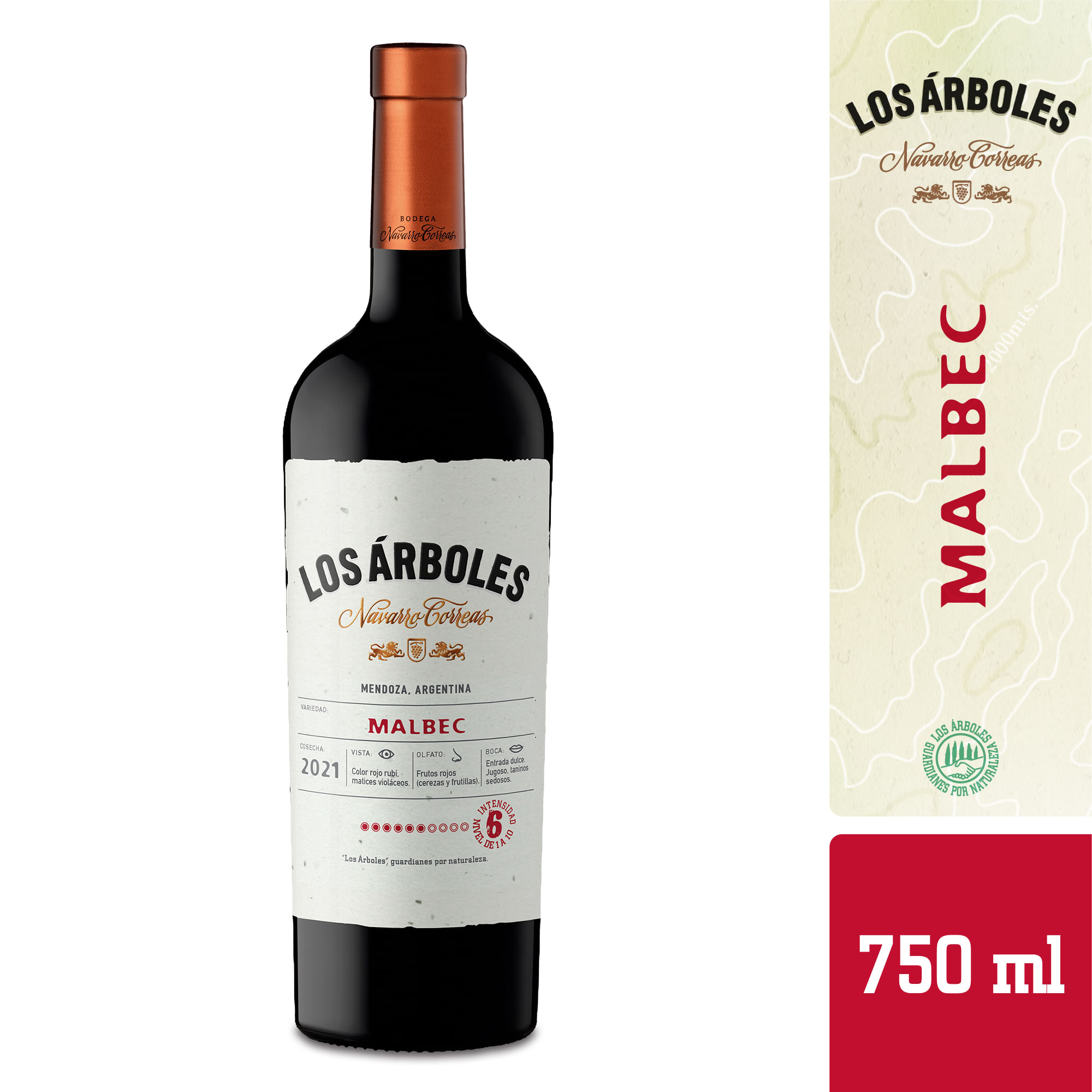 Vino tinto Malbec Los Árboles 750 ml