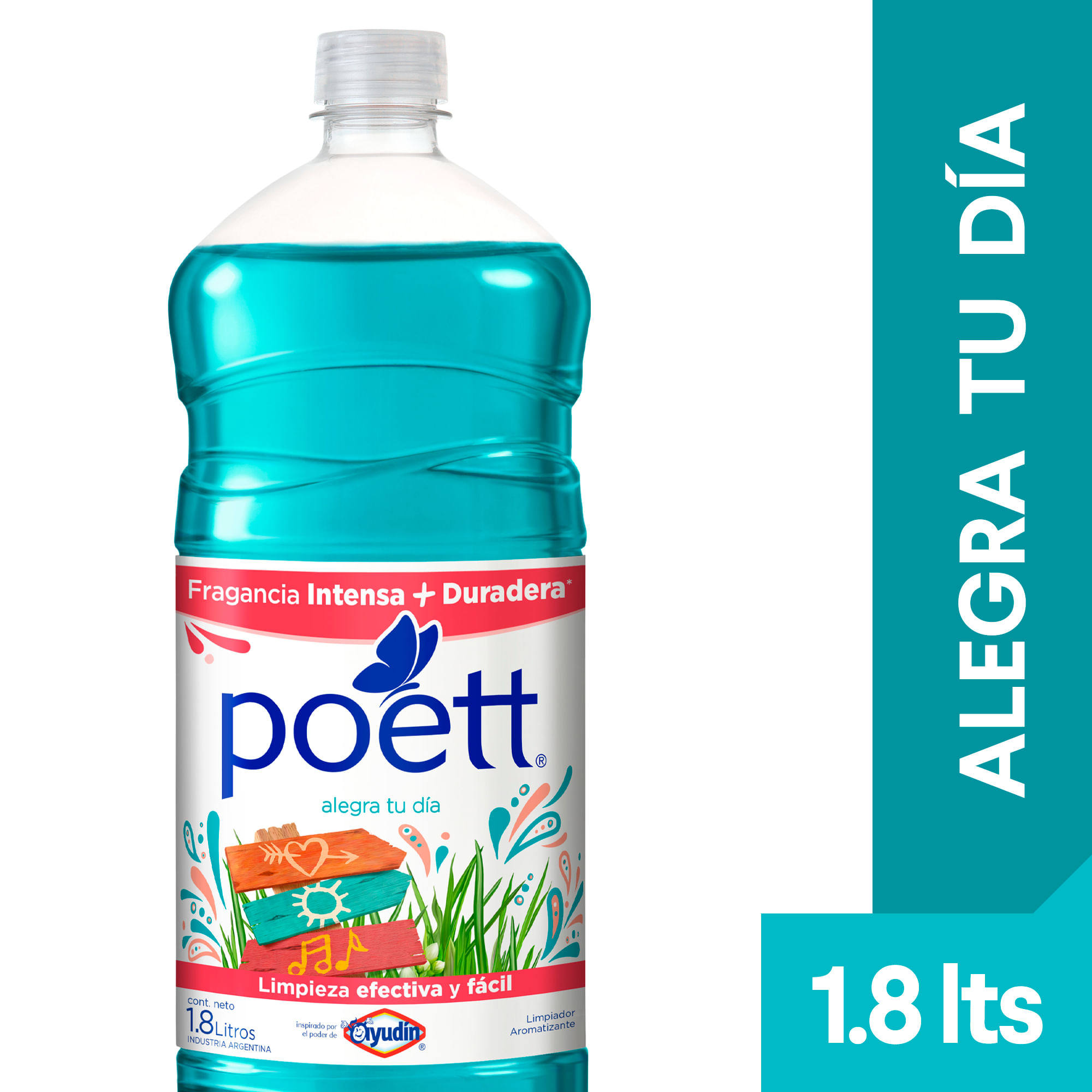Limpiador Líquido Aromatizante Poett Alegra Tu Día 1.8 Lts
