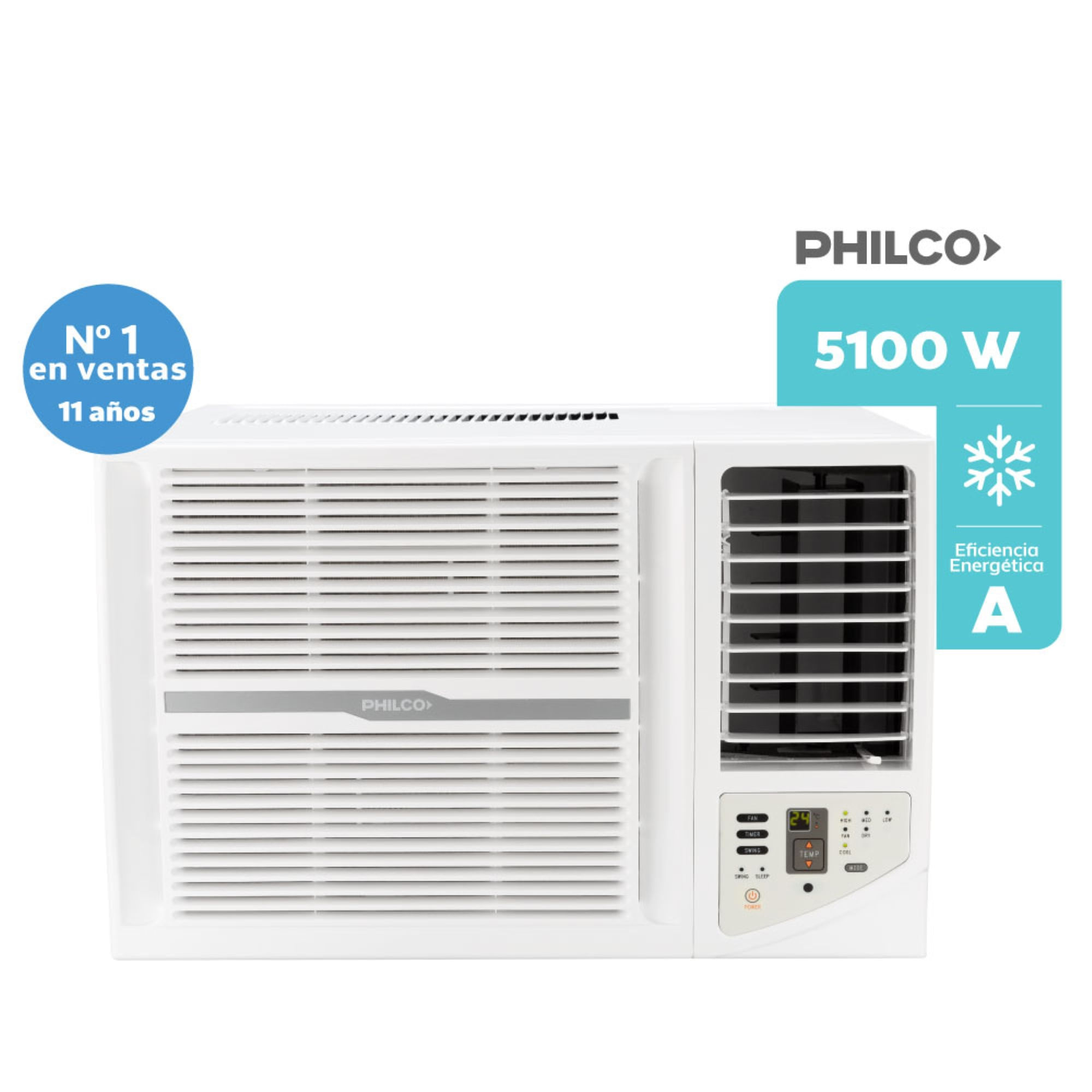 Aire acondicionado ventana Philco 5100W FS PHW50CA3AN blanco