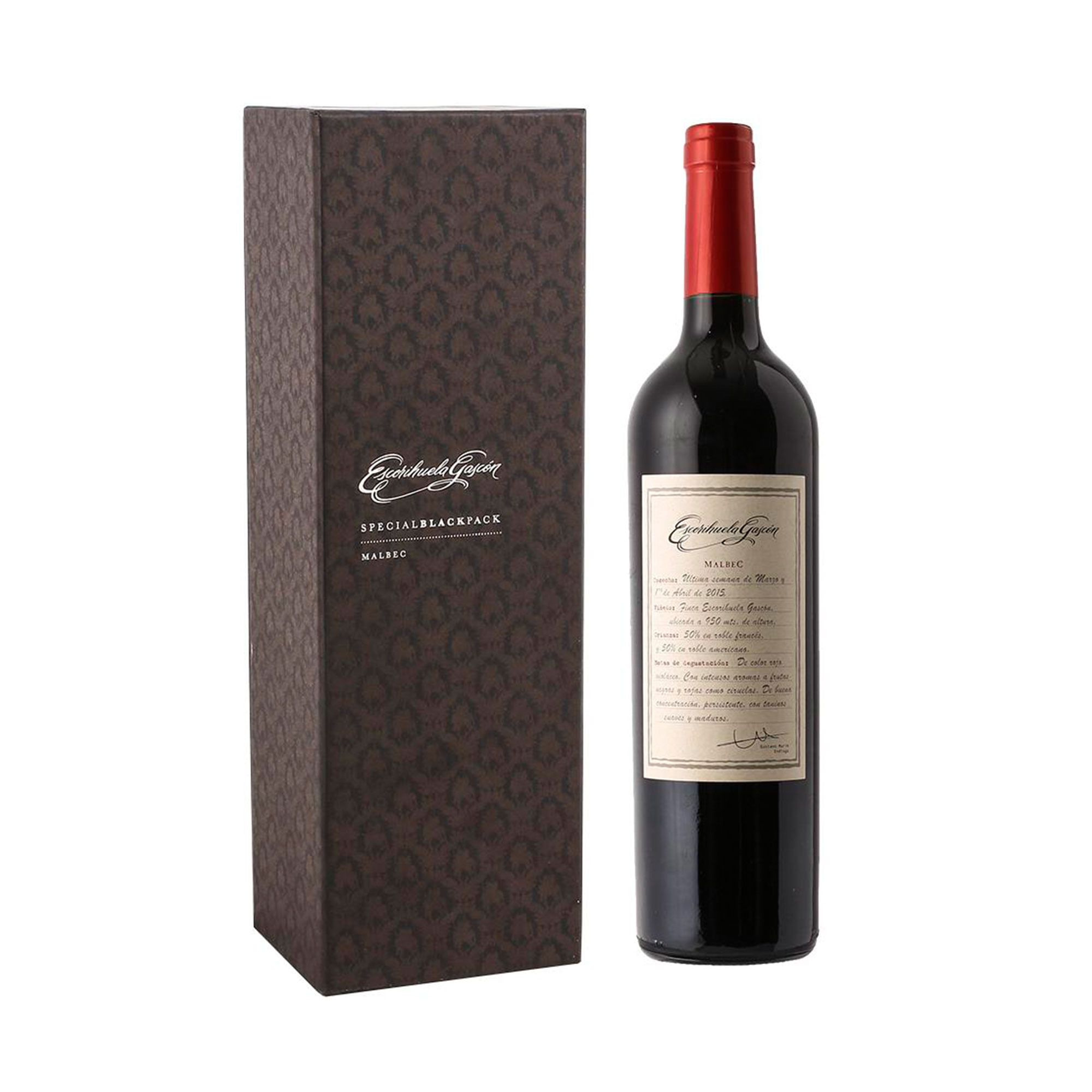 Estuche vino tinto Malbec Escorihuela Gascón 750 ml