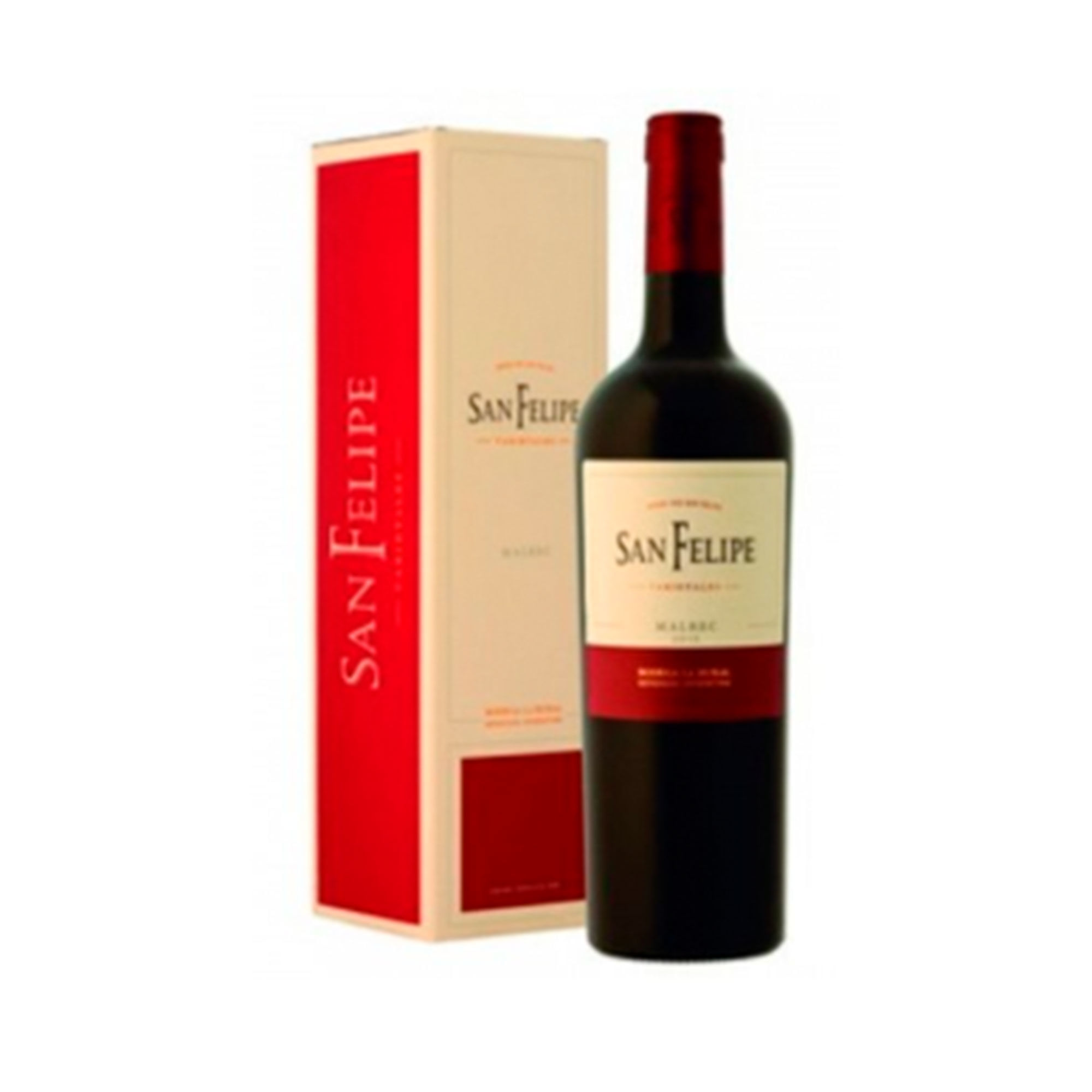 Estuche vino tinto San felipe roble cab sauvignon 750cc.