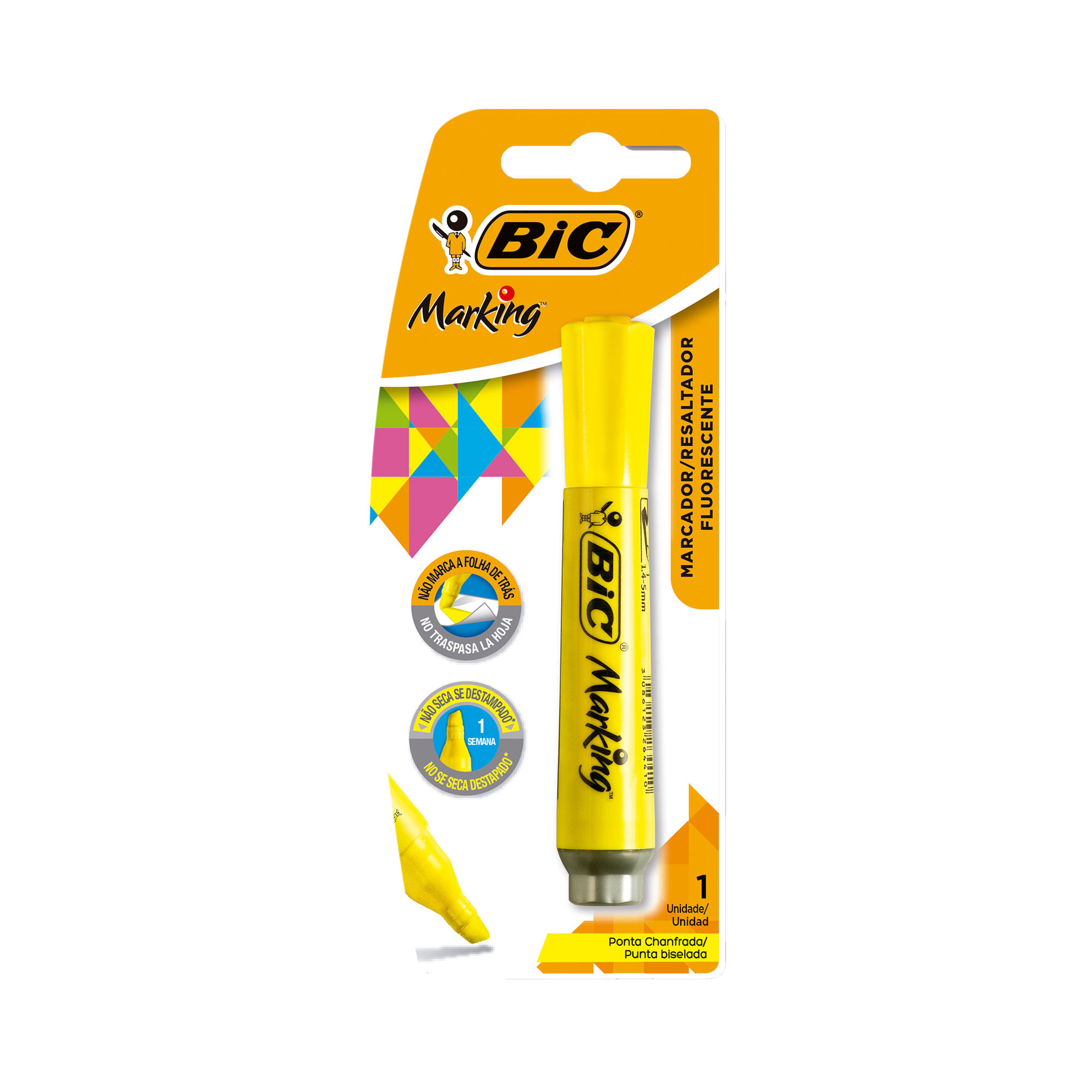 Resaltador Bic marking amarillo x 1 uni