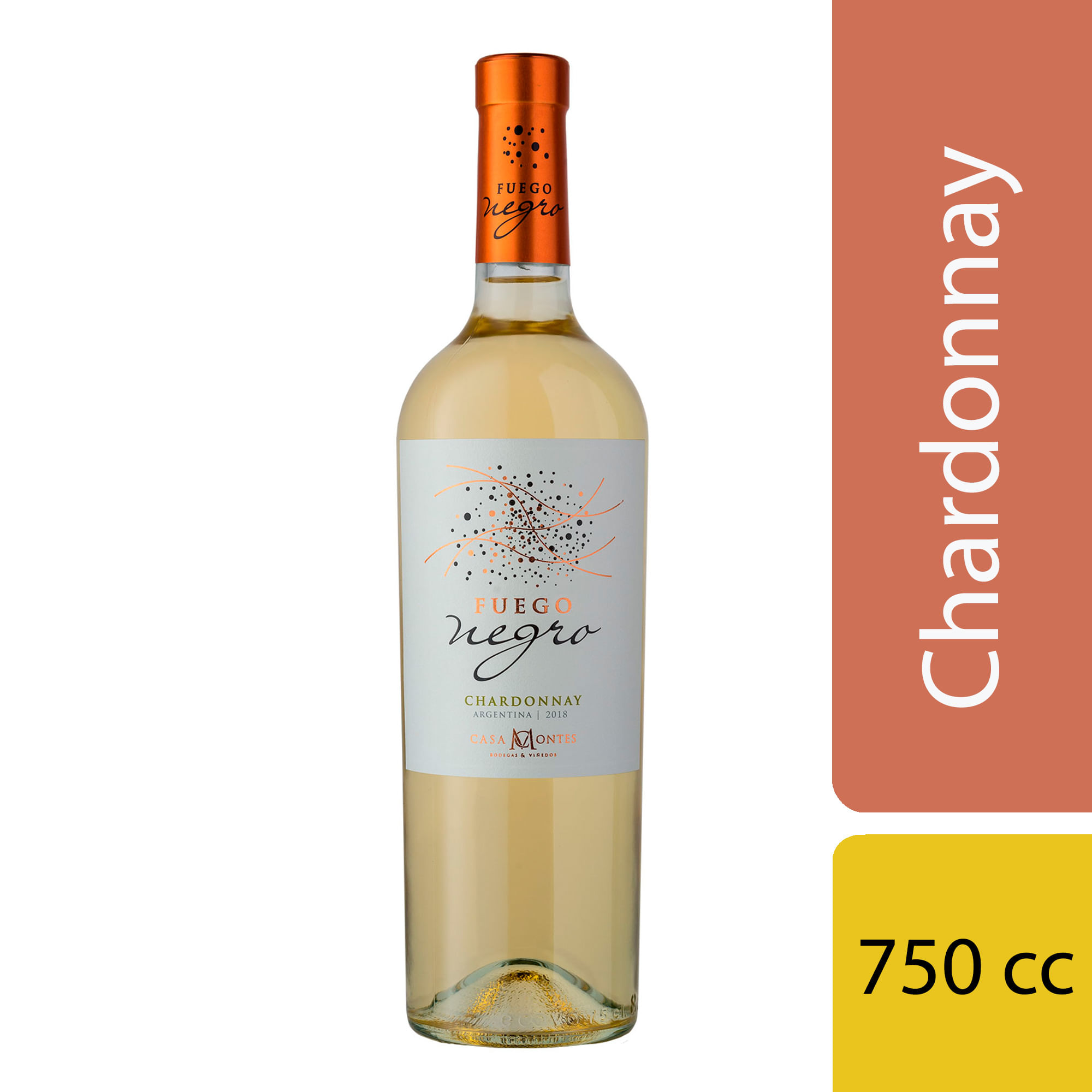 Vino blanco Chardonnay Fuego Negro 750 ml