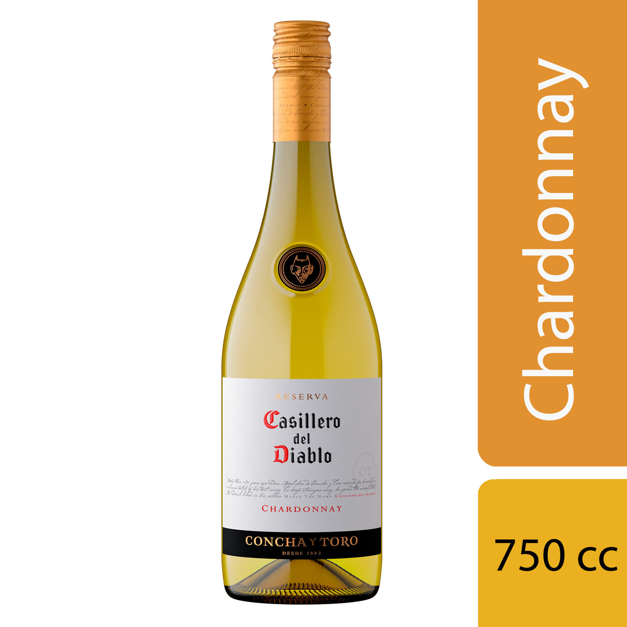 Vino blanco Chardonnay Casillero del Diablo 750 ml