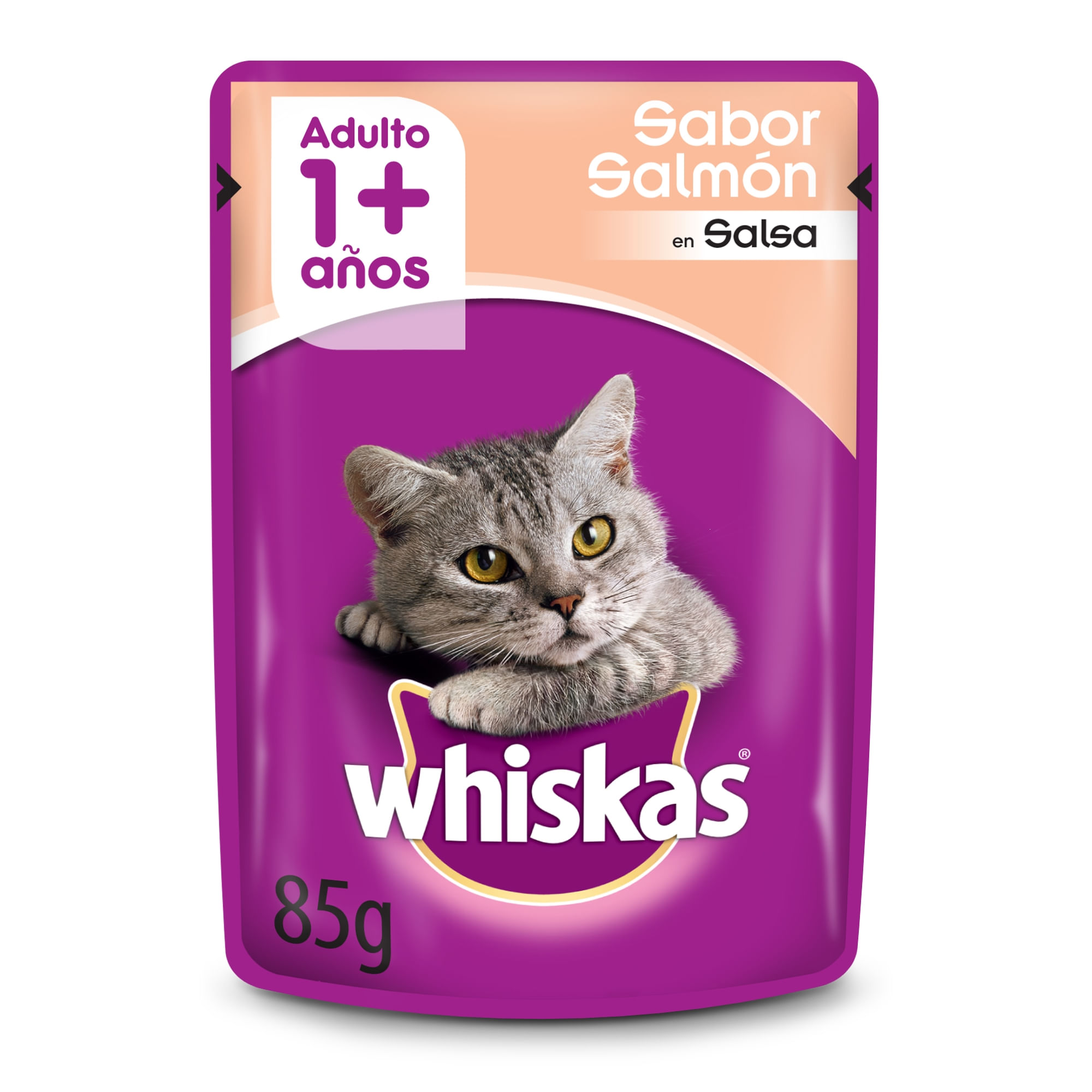 Alimento húmedo para gato Whiskas 85 g. salmón