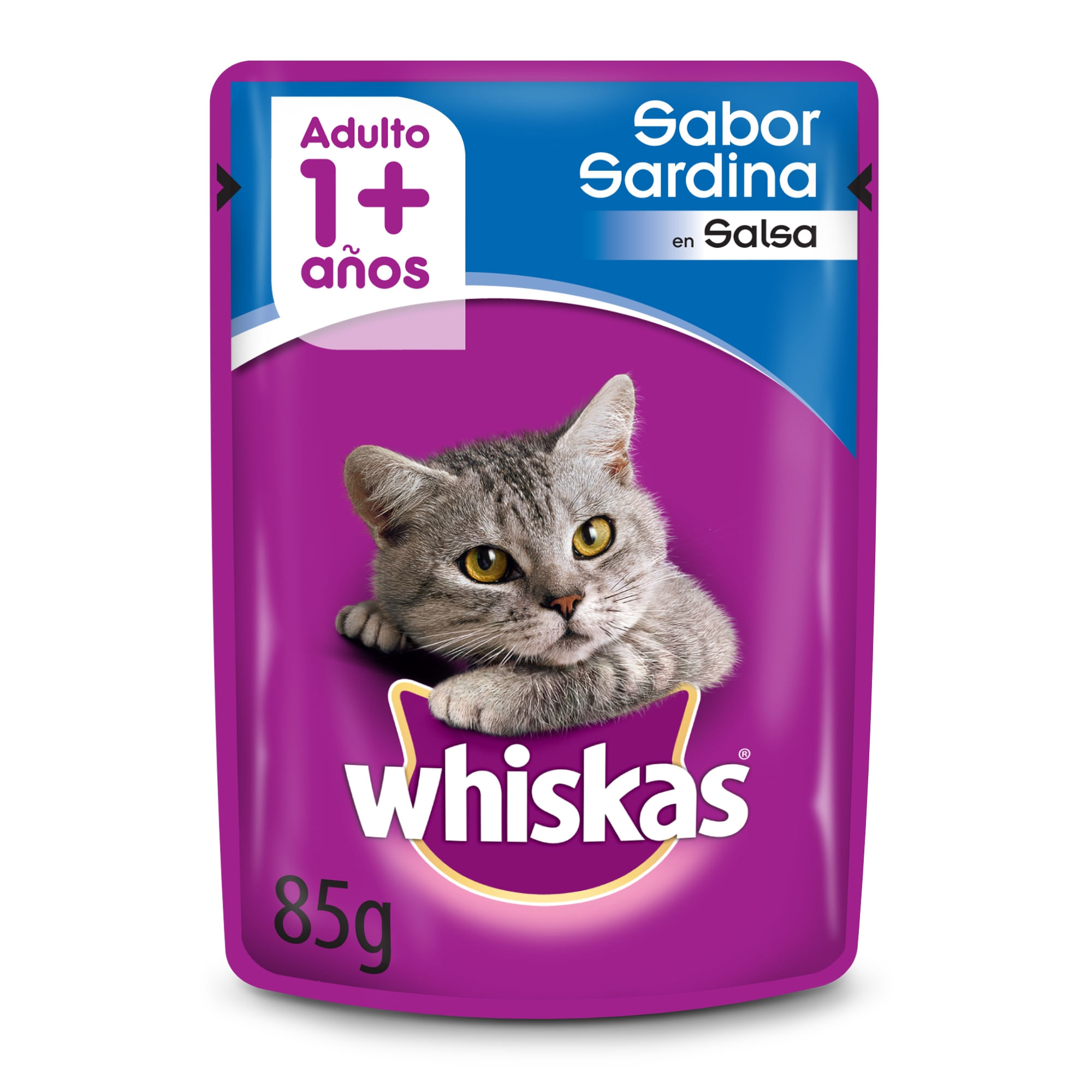 Alimento húmedo para gato Whiskas 85 g. sardina