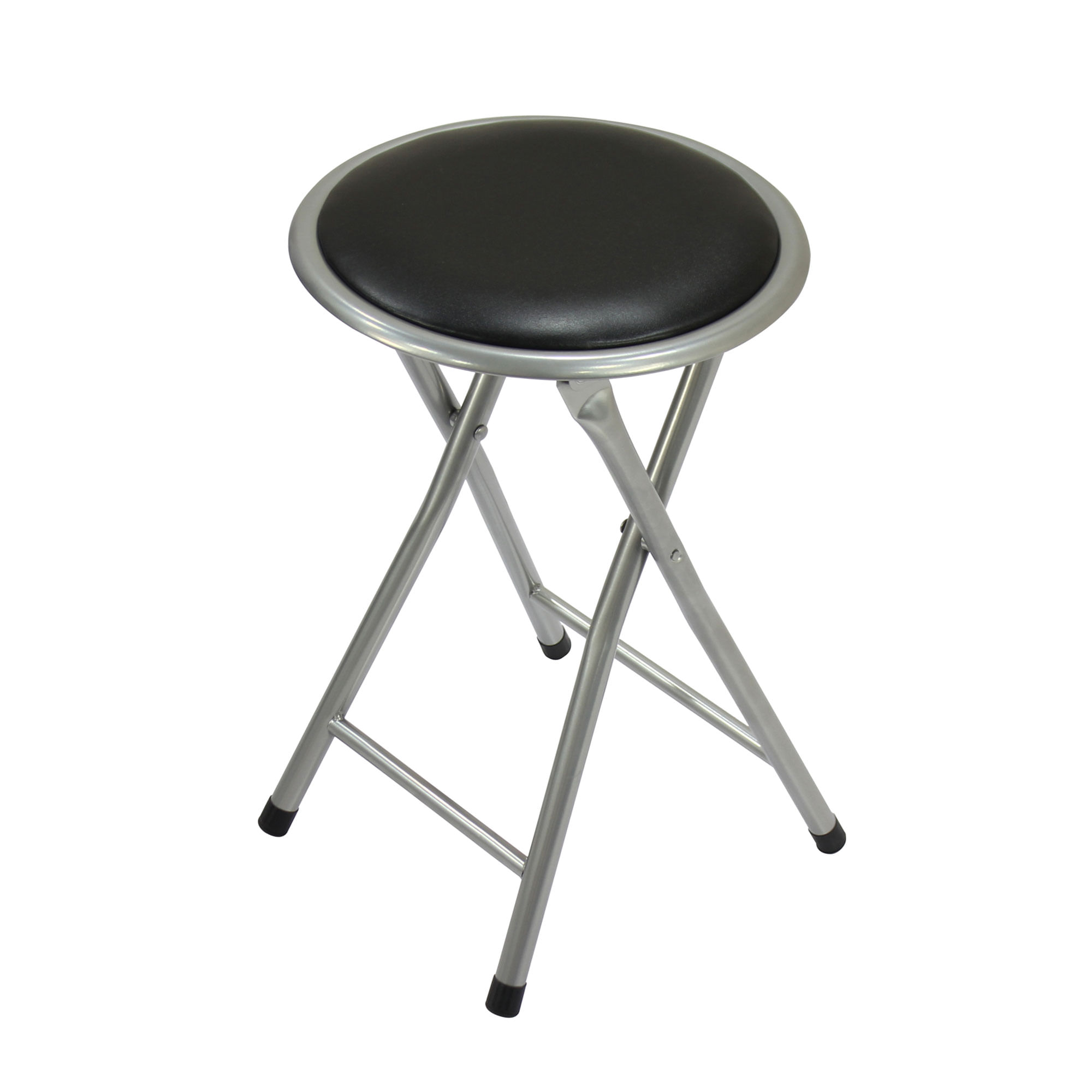 Banqueta Carrefour Home caño plegable negra
