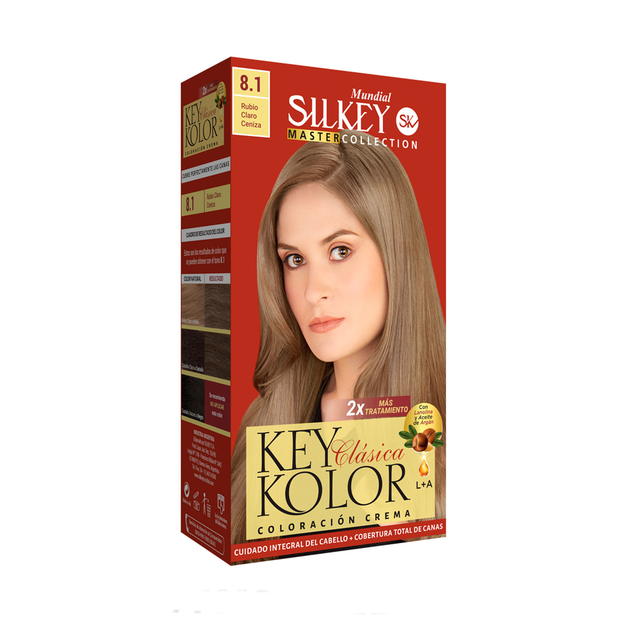 Color permanente Key color rubio claro ceniza 1 uni