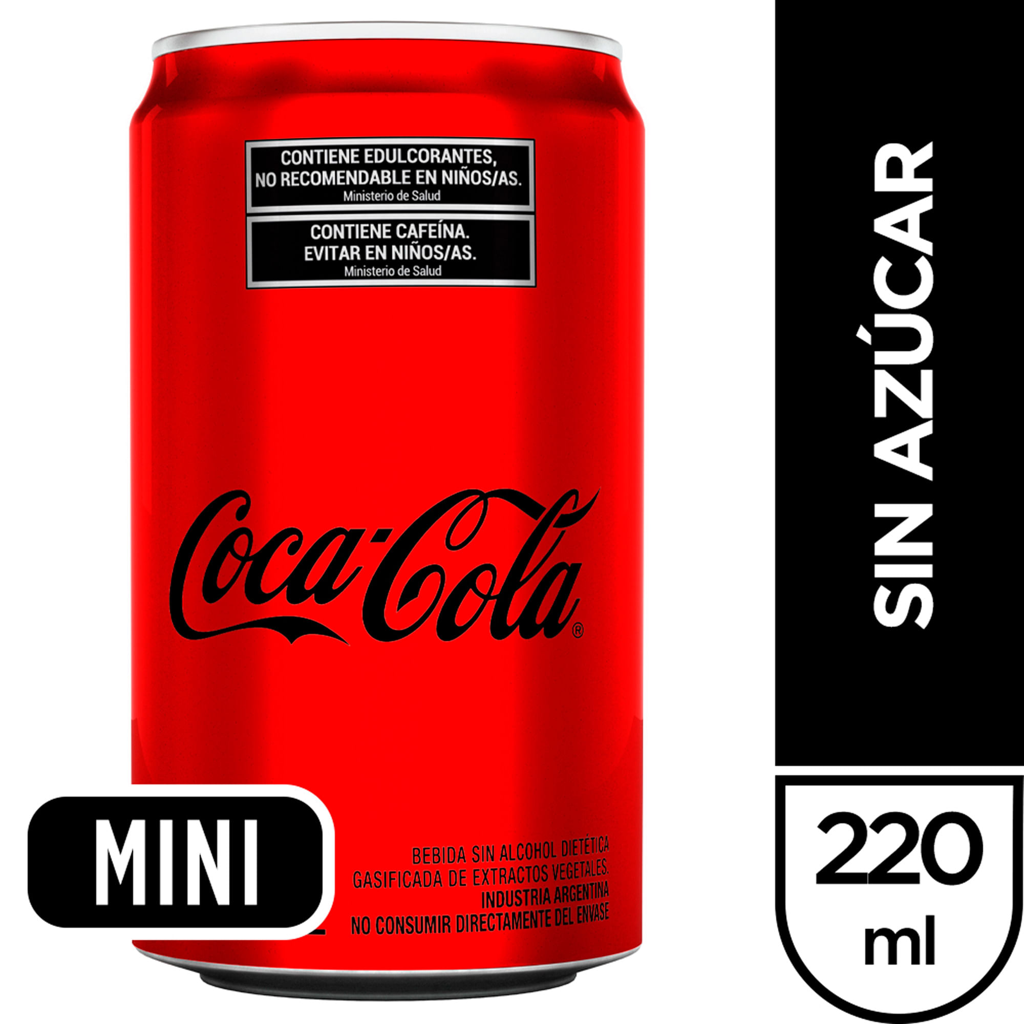 gaseosa cola coca cola sin azucar 220 ml