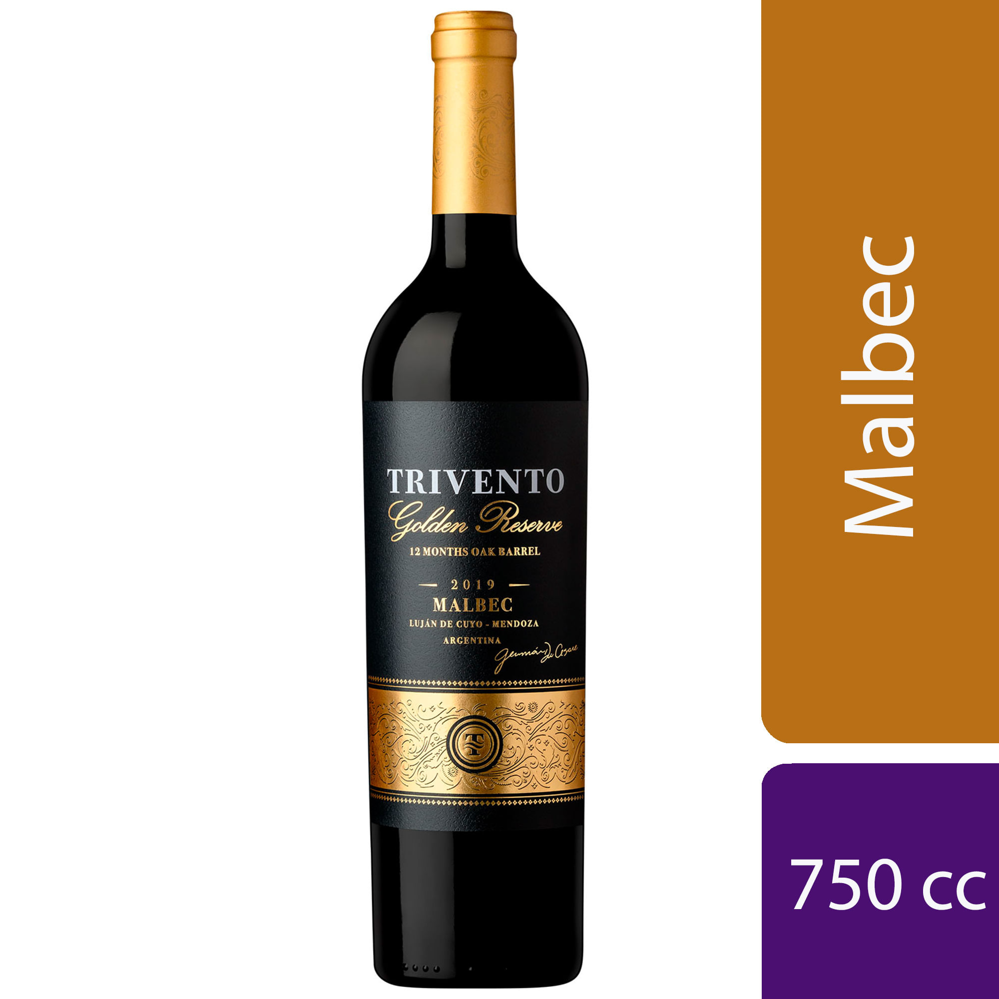 Vino tinto Malbec Trivento Golden Reserve 750 ml