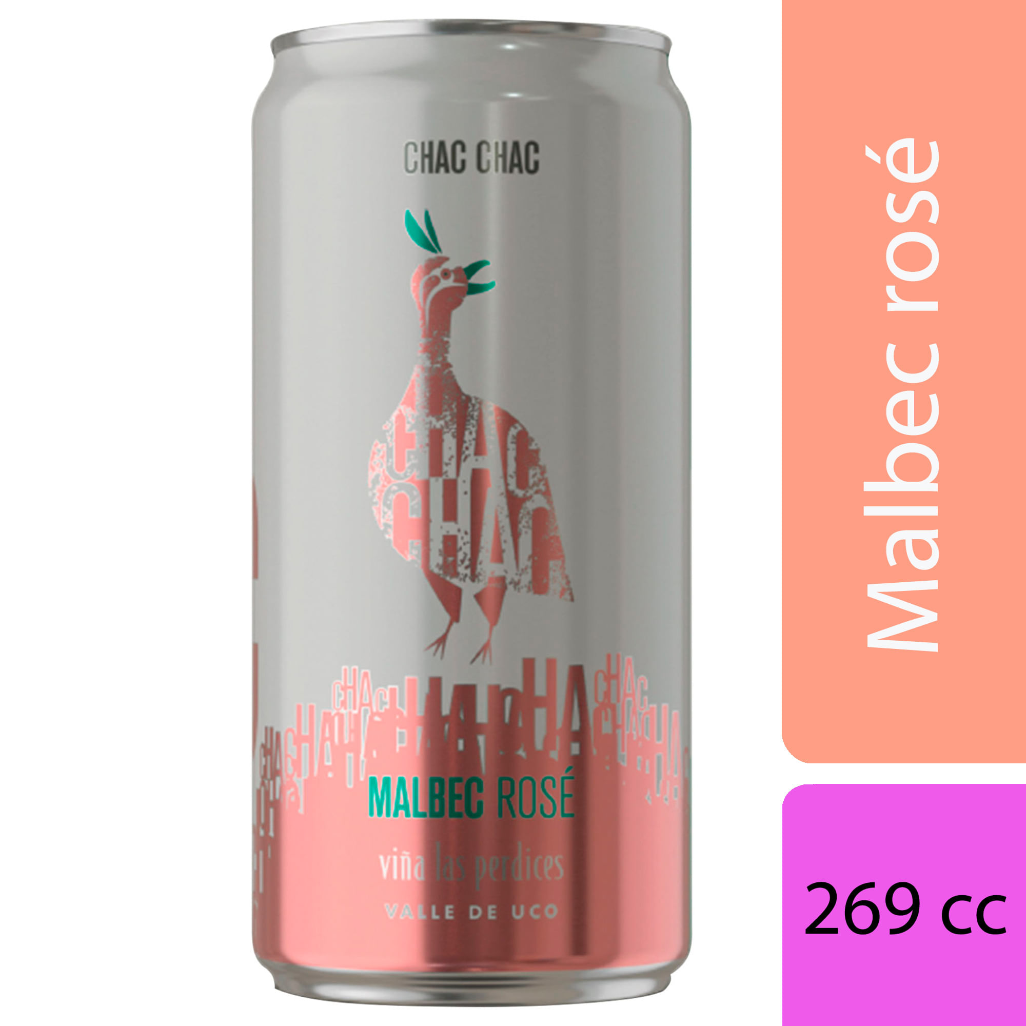 Vino rosado Malbec Rosé Las Perdices en lata 269 ml