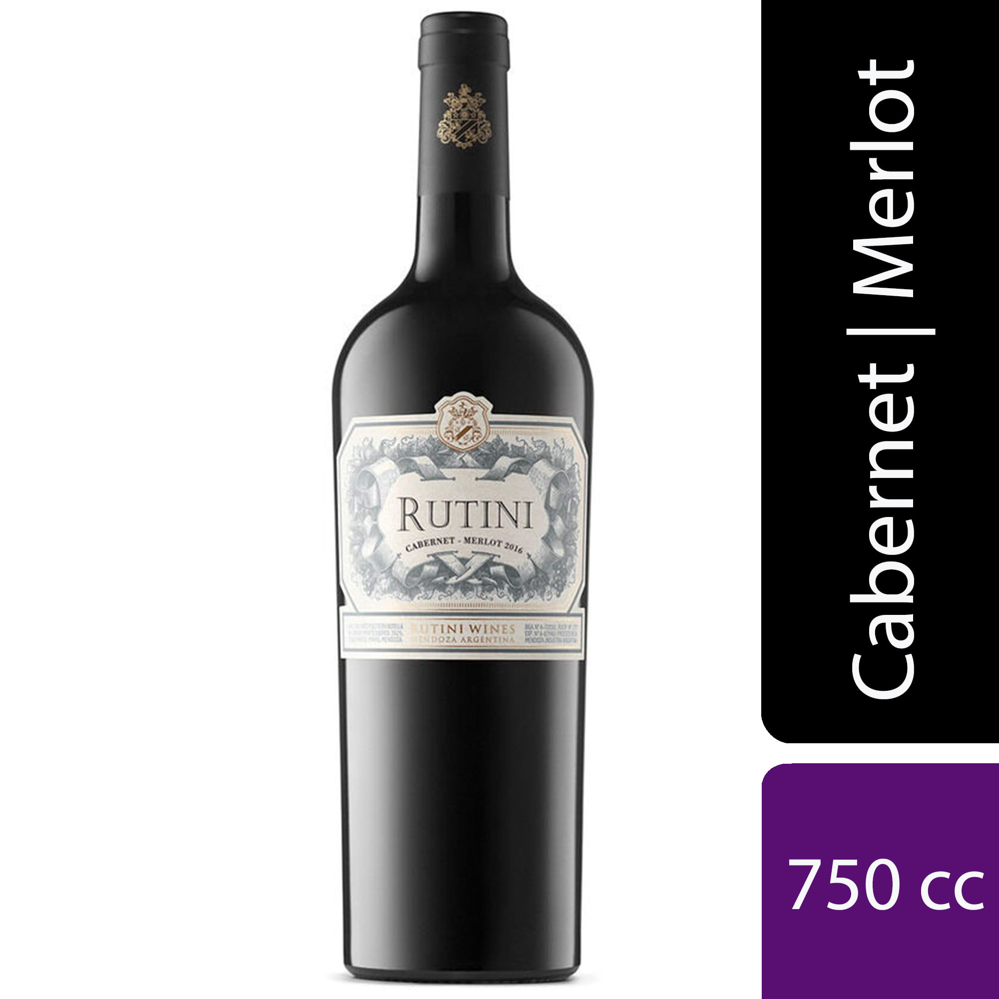 Vino tinto Cabernet Merlot Rutini 750 ml