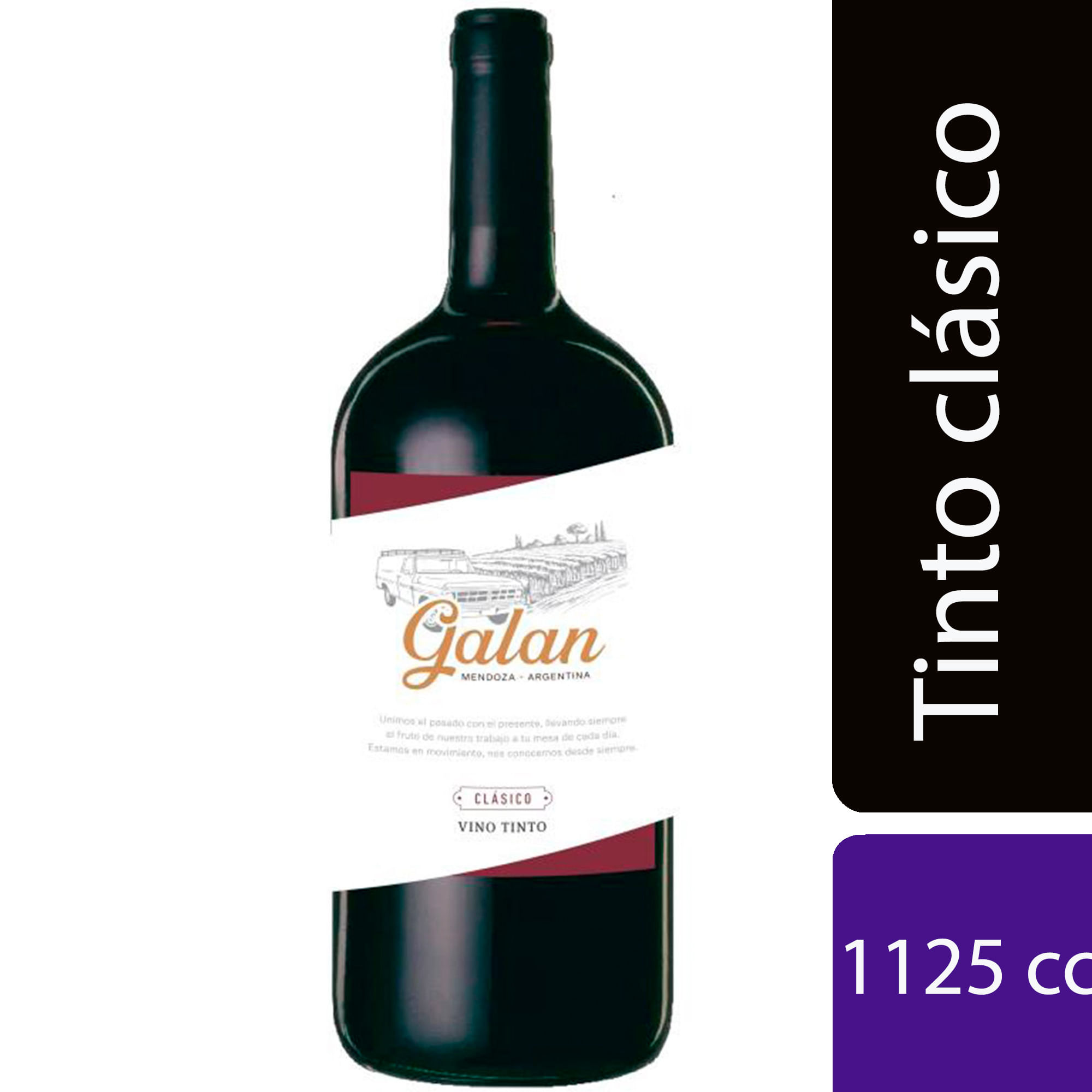 Vino tinto clásico Galán 1,125 lts