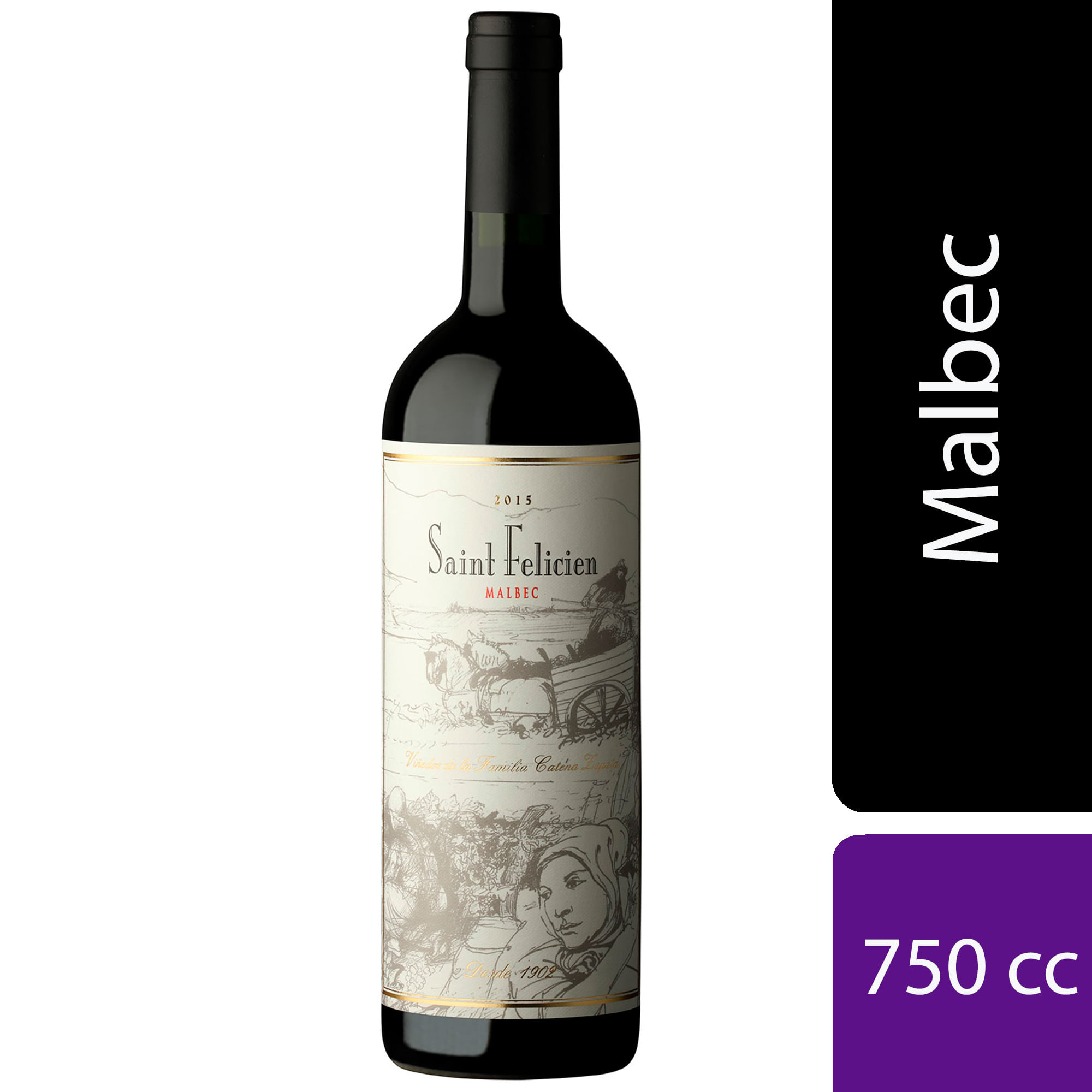 Vino tinto Malbec Saint Felicien 750 ml