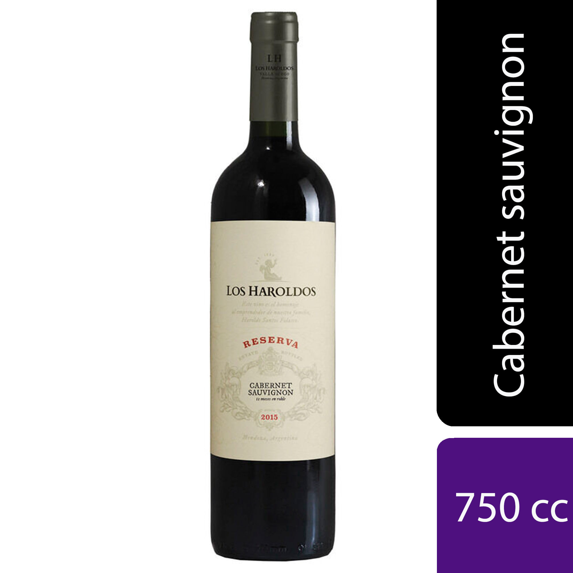 Vino tinto Cabernet Sauvignon Los Haroldos Reserva 750 ml