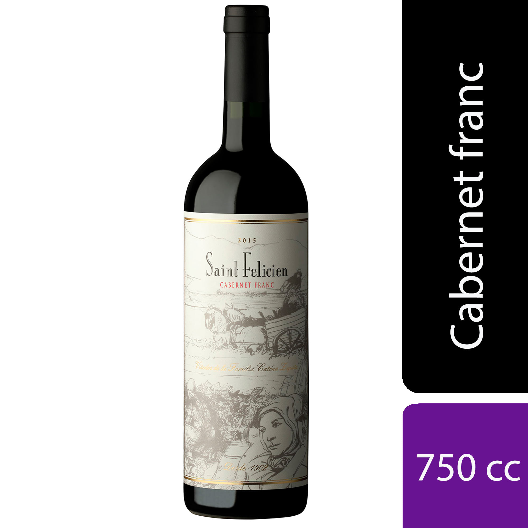 Vino tinto Cabernet Franc Saint Felicien 750 ml