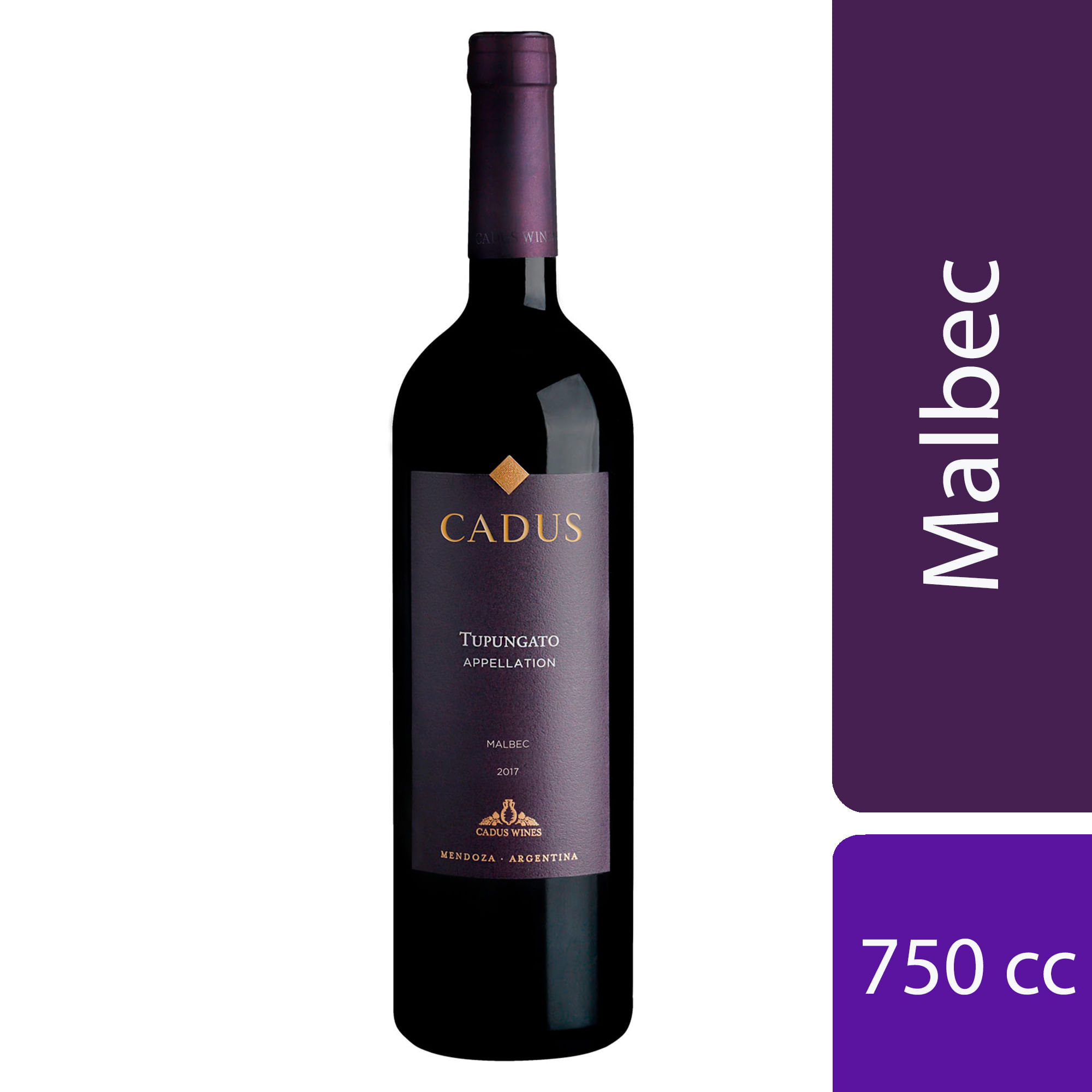 Vino tinto malbec Cadus Tupungato Nieto Senetiner 750 ml.