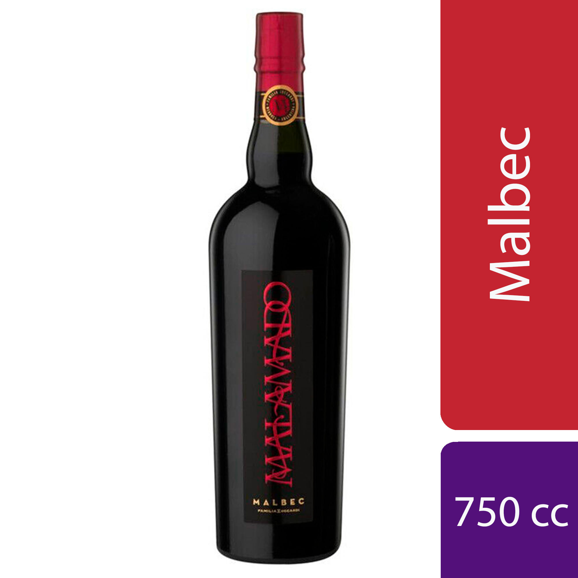 Vino tinto Malbec Malamado 750 ml
