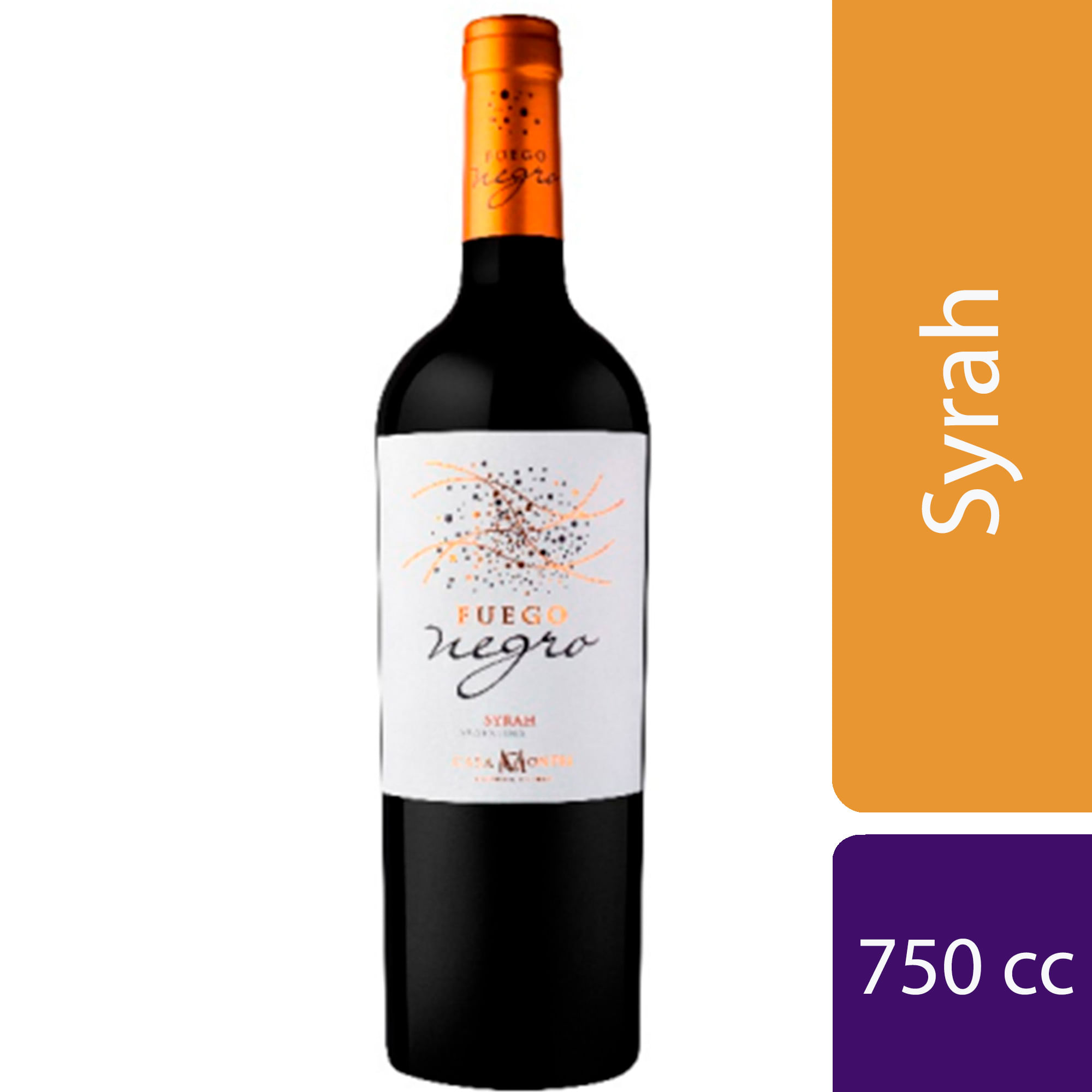 Vino tinto Syrah Fuego Negro 750 ml