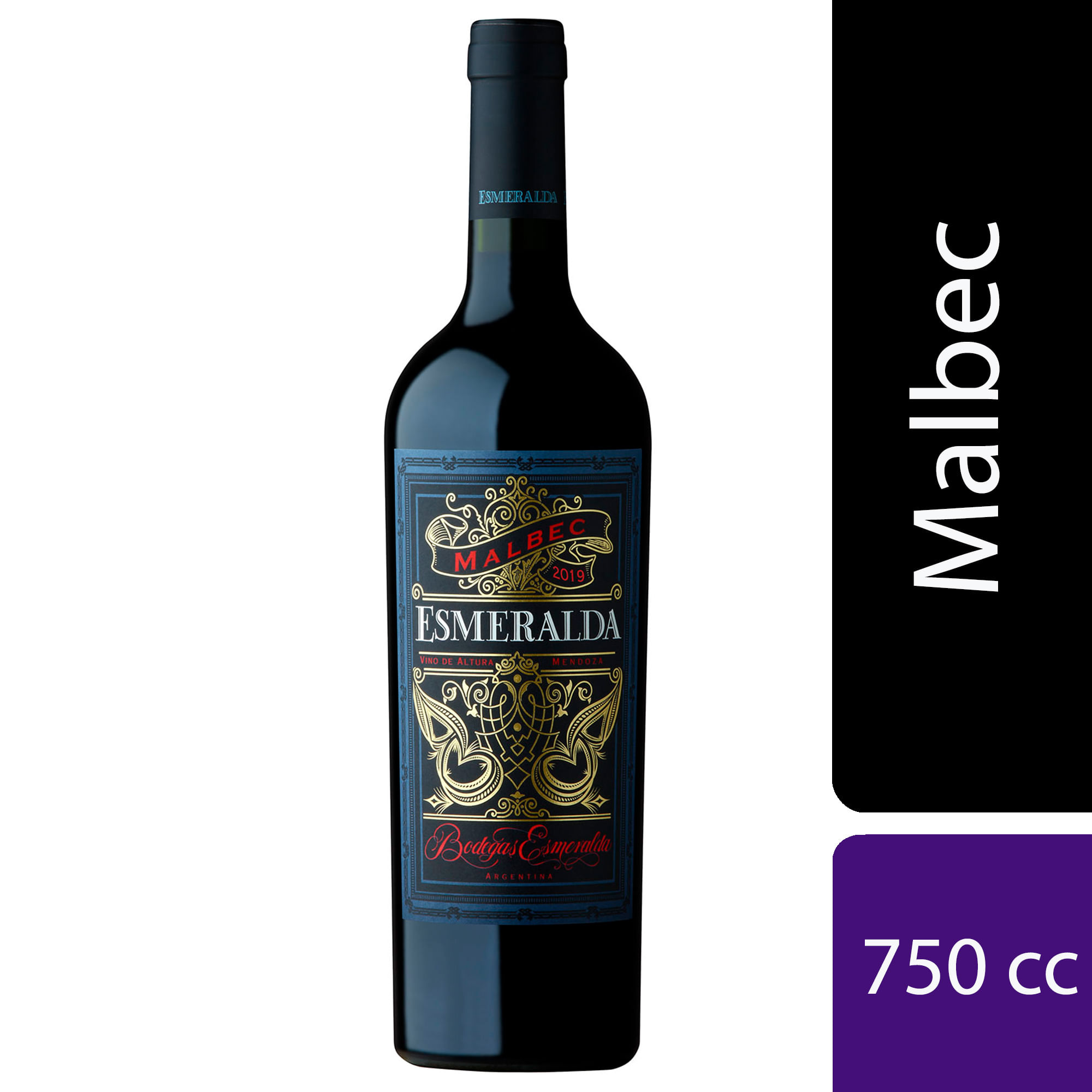 Vino tinto Malbec Esmeralda 750 ml