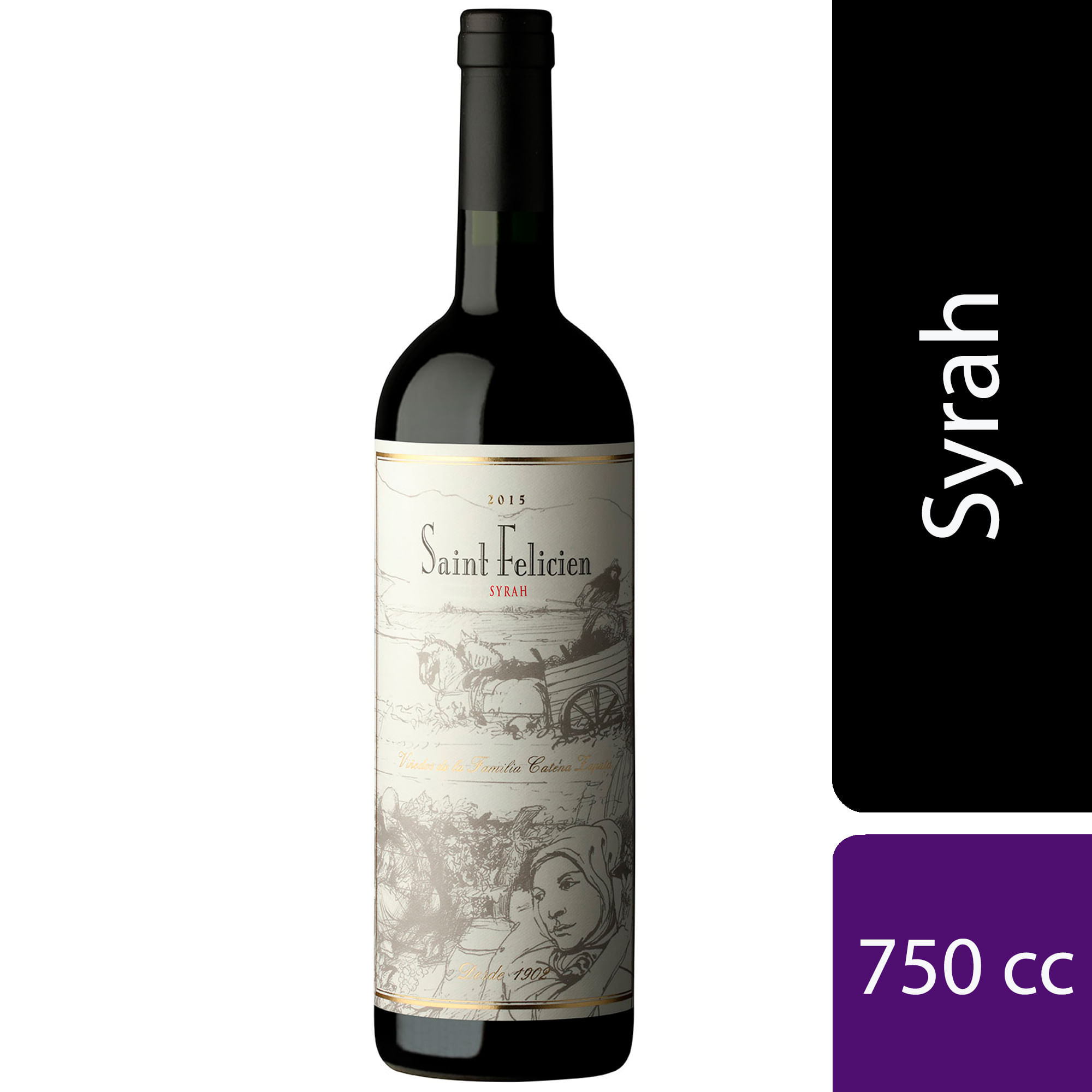 Vino tinto Syrah Saint Felicien 750 ml