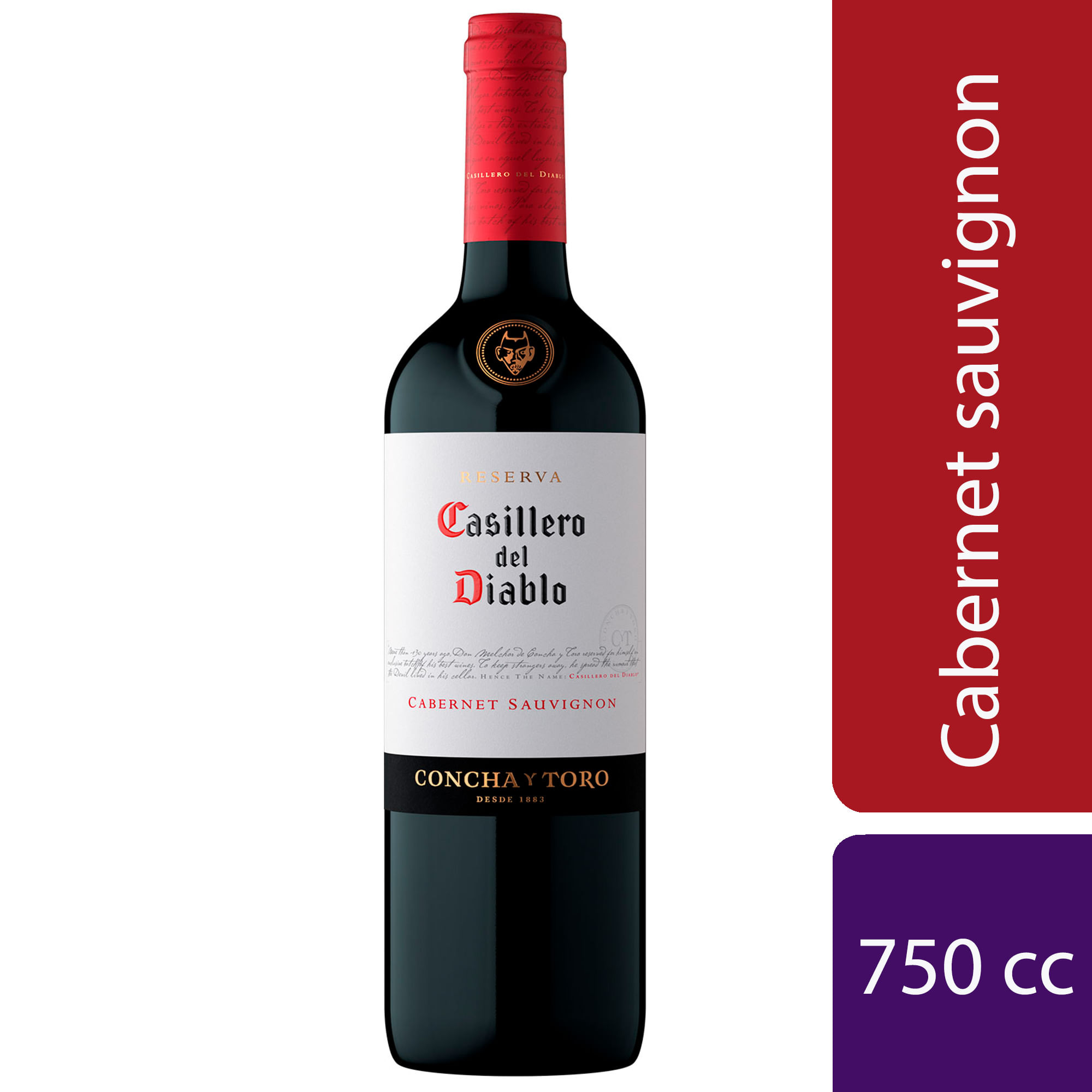 Vino tinto Cabernet Casillero del Diablo 750 ml