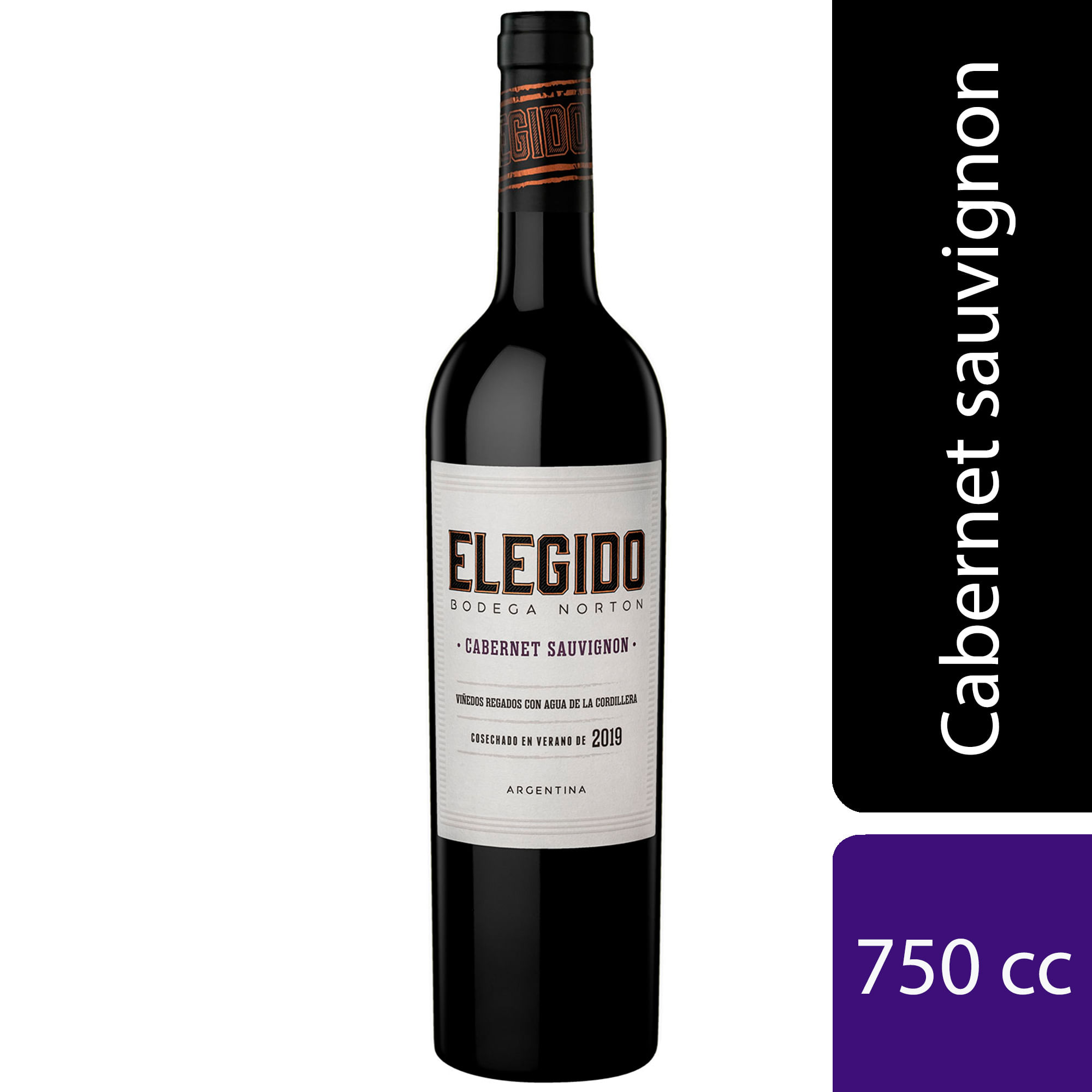 Vino tinto Cabernet Sauvignon Cosecha Elegido Nortón 750 ml