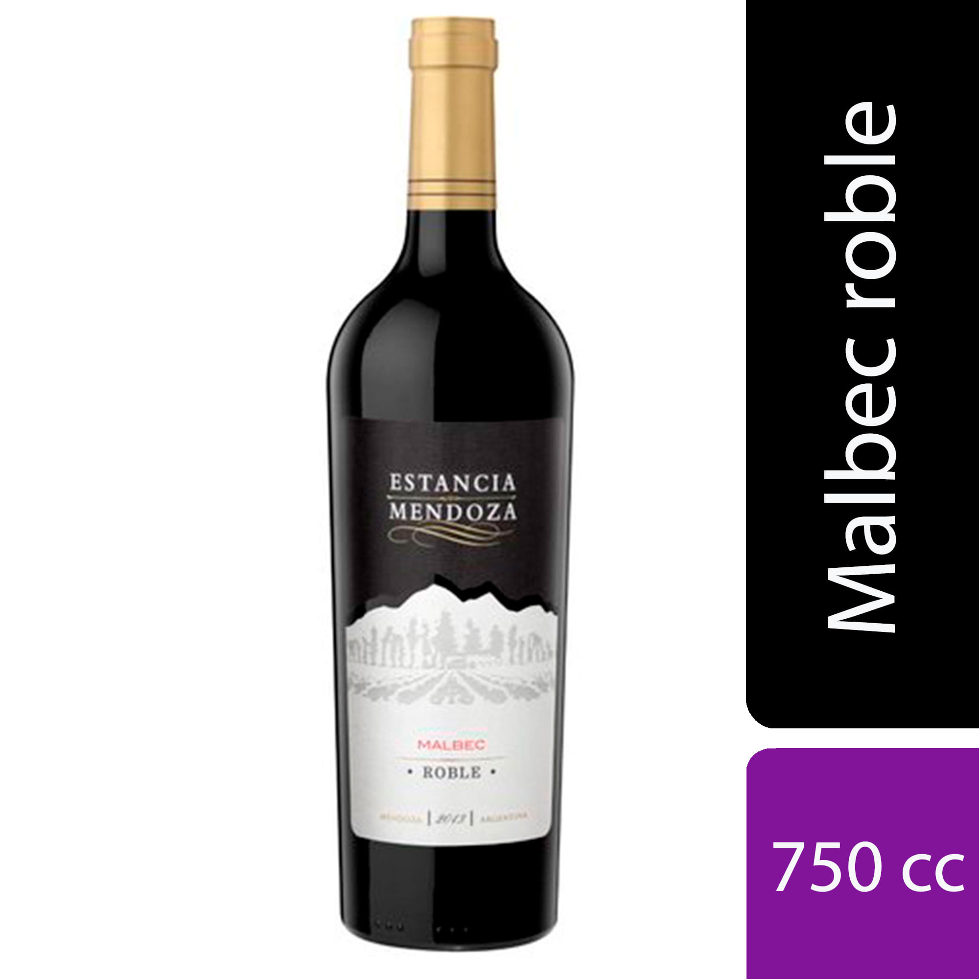Vino tinto Malbec Roble Estancia Mendoza 750 ml