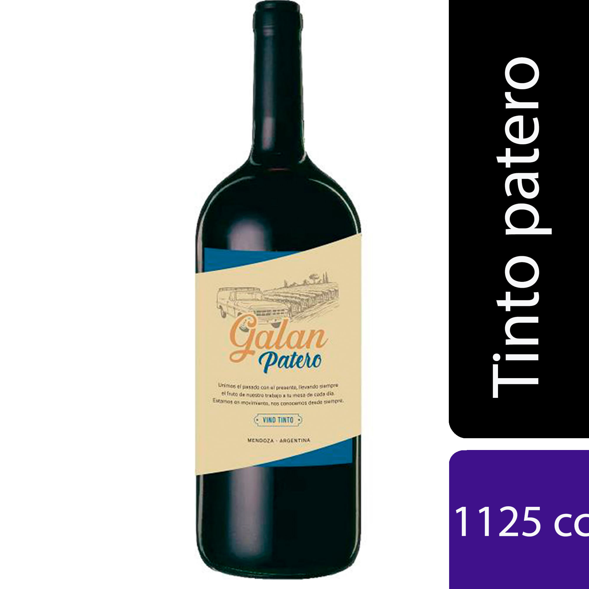 Vino tinto patero Galán 1,125 lts