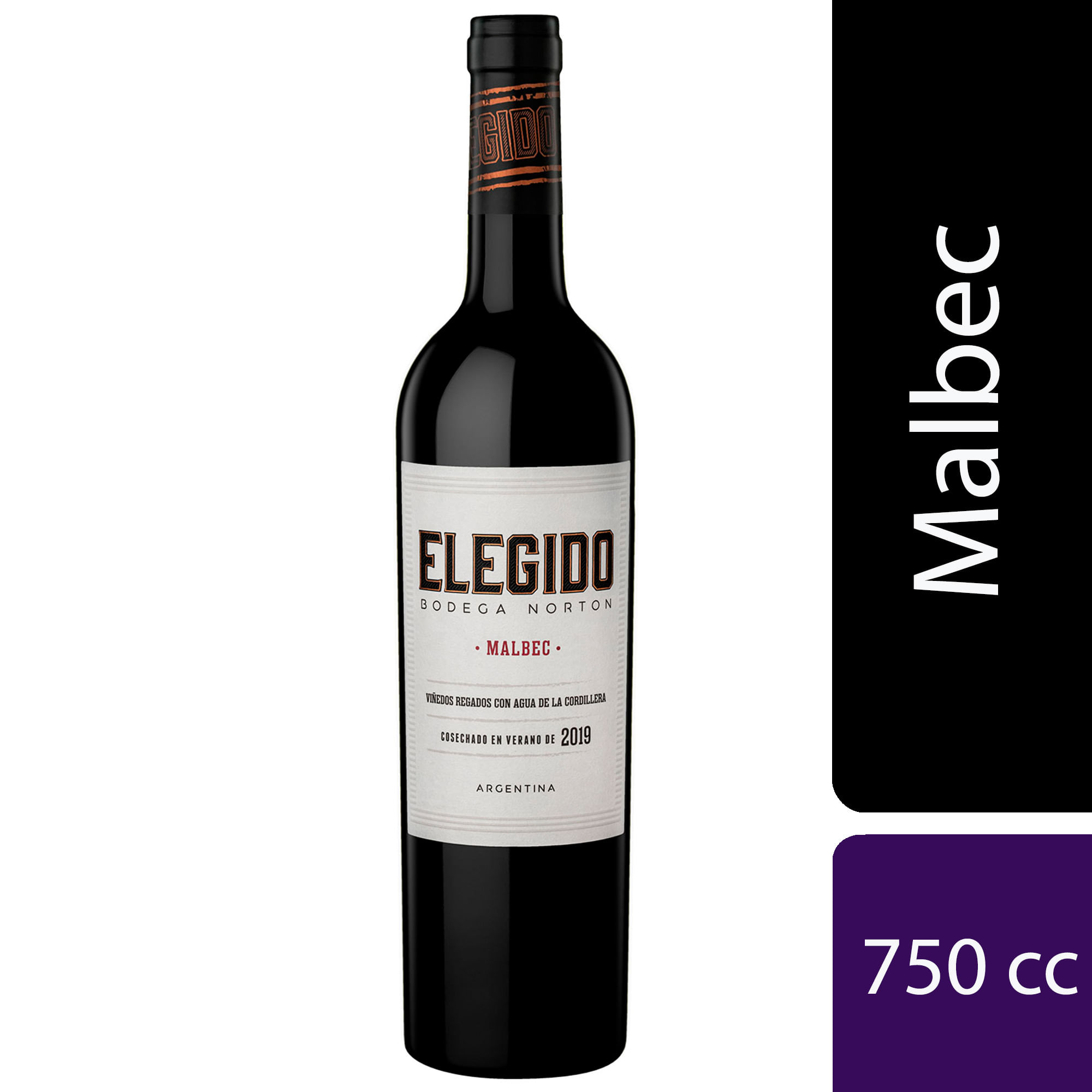 Vino Tinto Elegido Malbec 750 Cc
