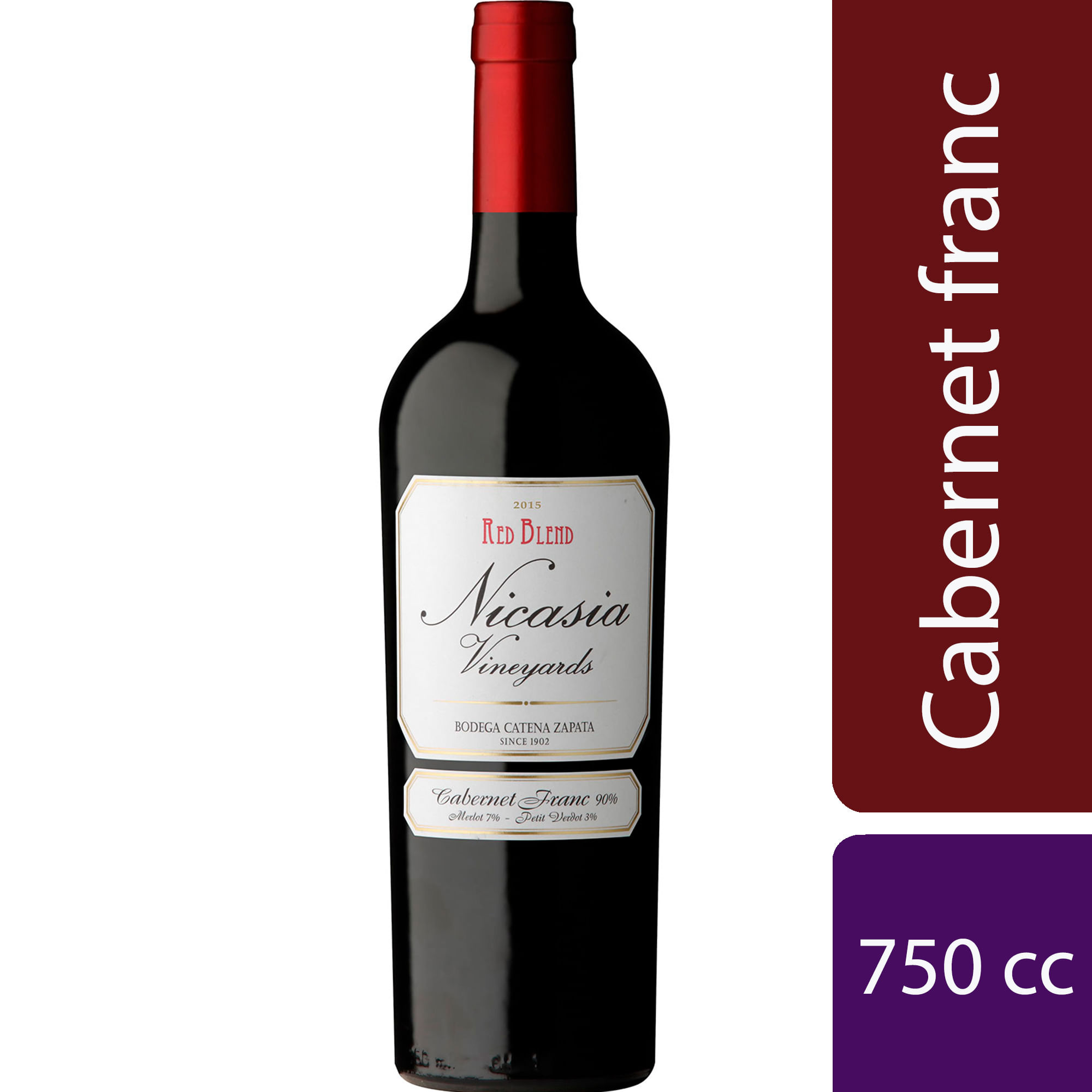 Vino tinto Cabernet Franc Nicasia 750 ml