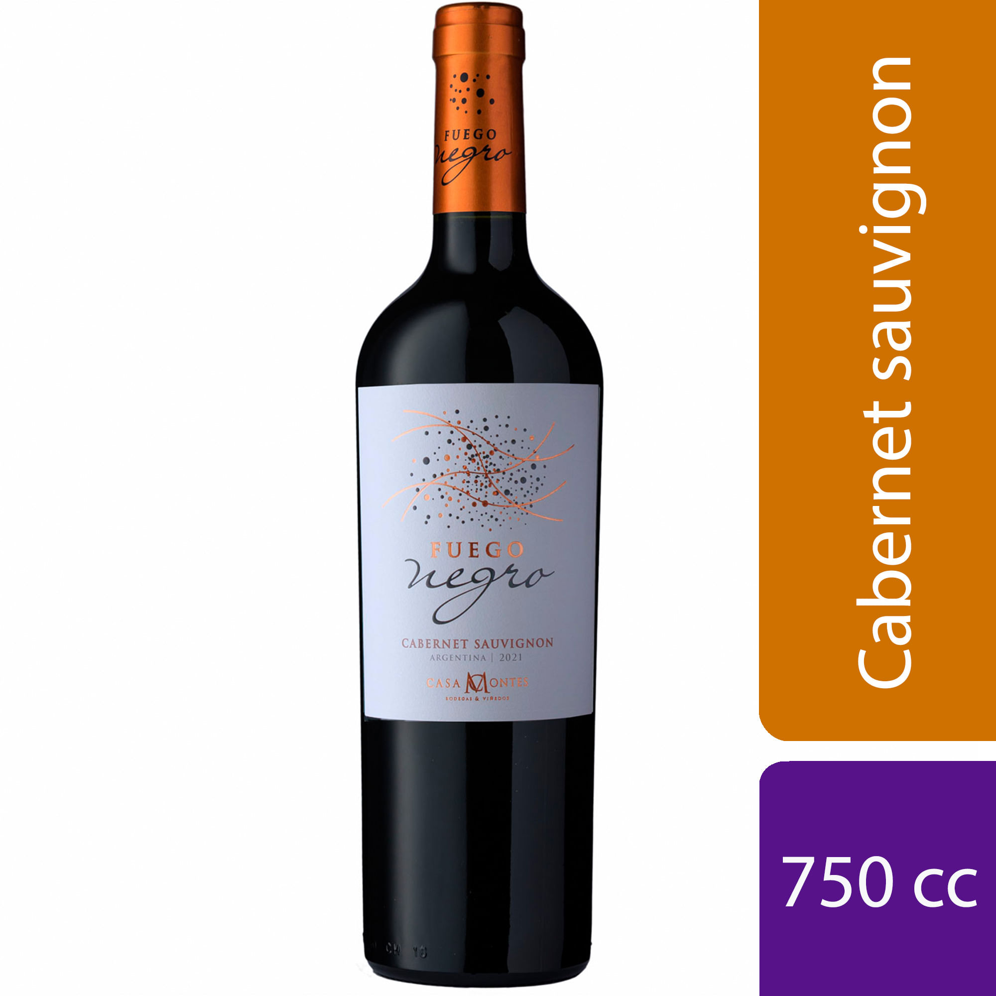 Vino tinto Cabernet Sauvignon Fuego Negro 750 ml