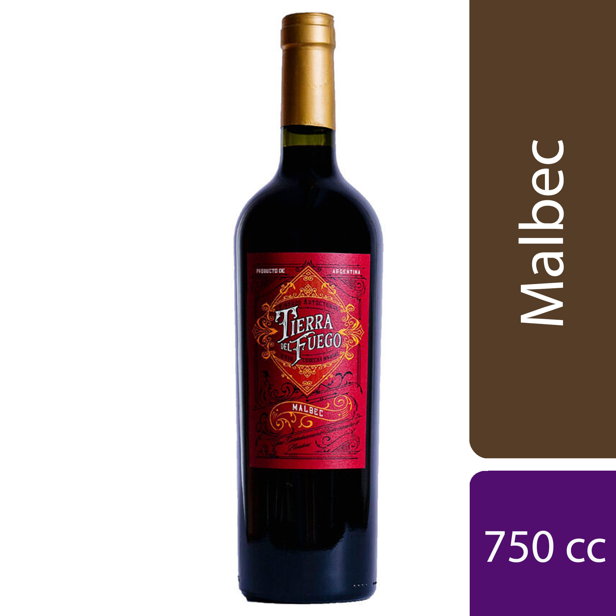 Vino tinto Malbec Tierra de Fuego 750 ml