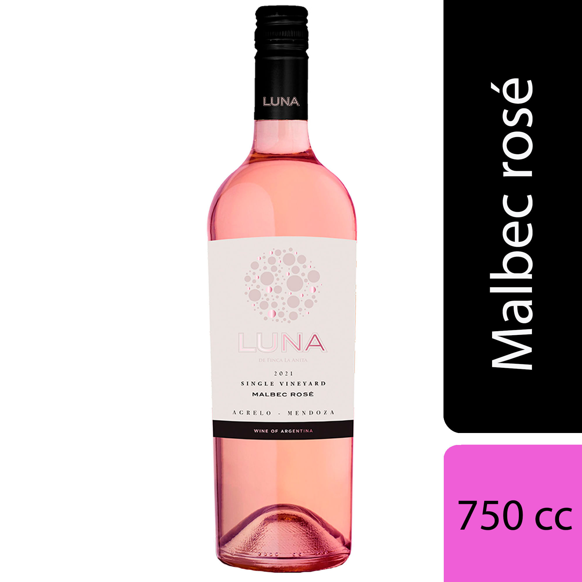 Vino rosado Malbec Rosé Luna 750 ml