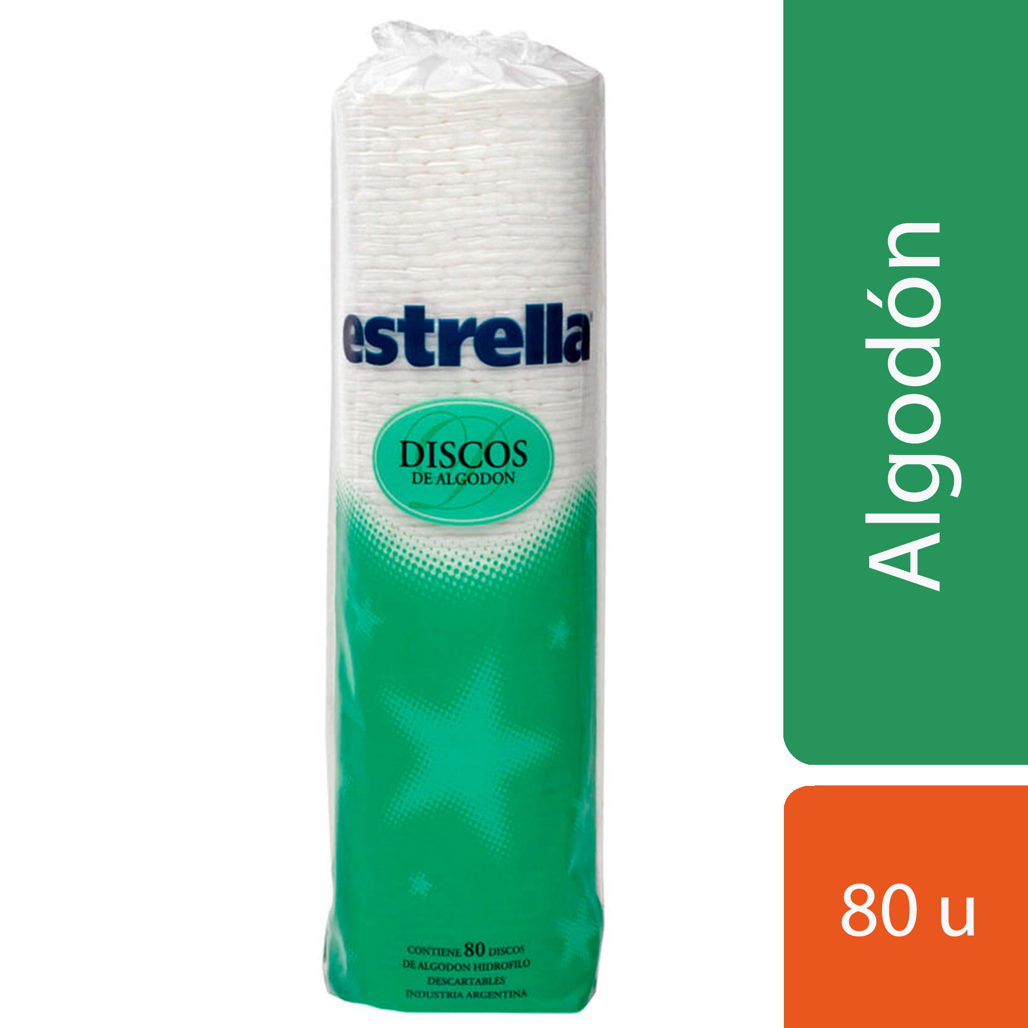 Algodon Discos Redondos Estrella 80 U