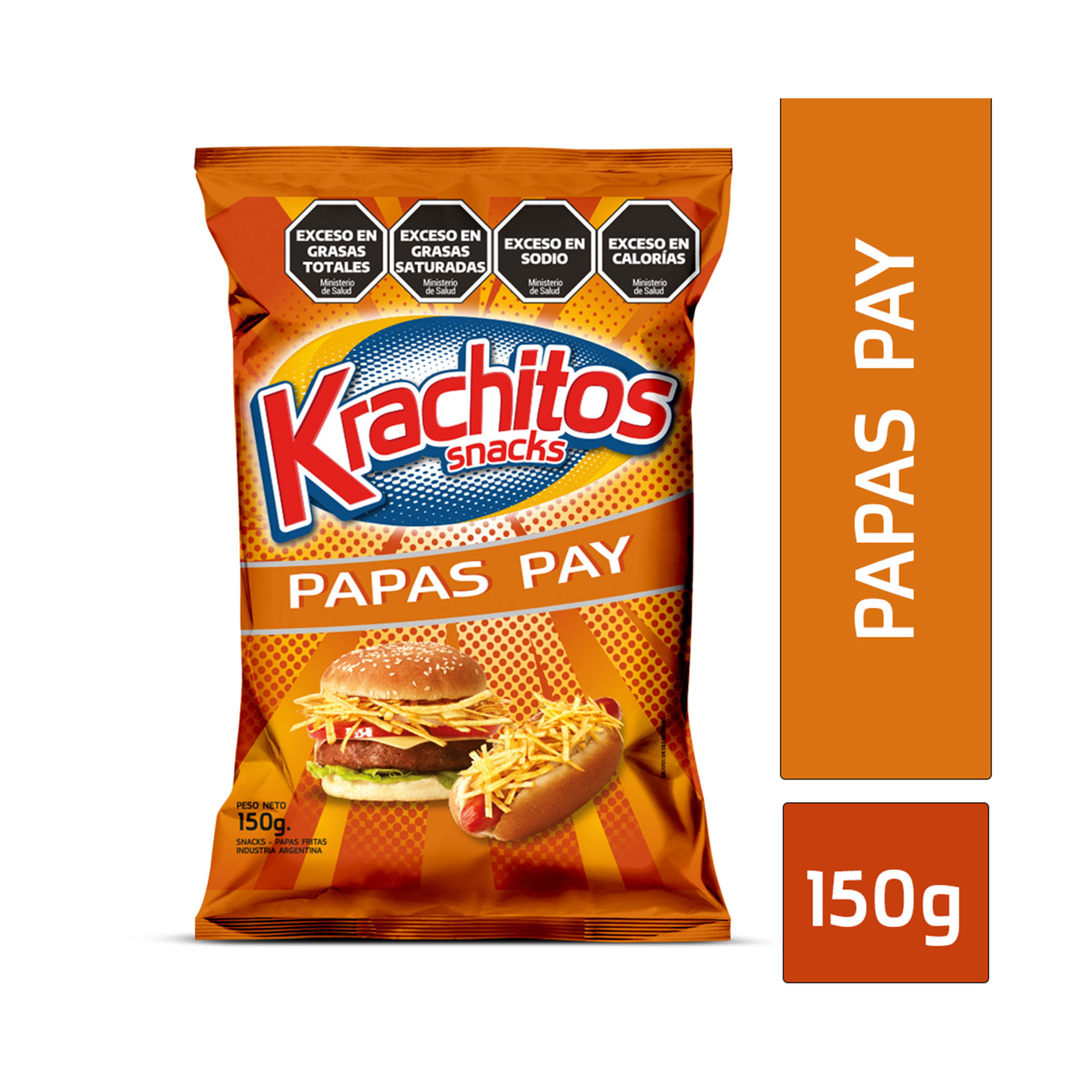 Papas fritas Krachitos pay 150 g.