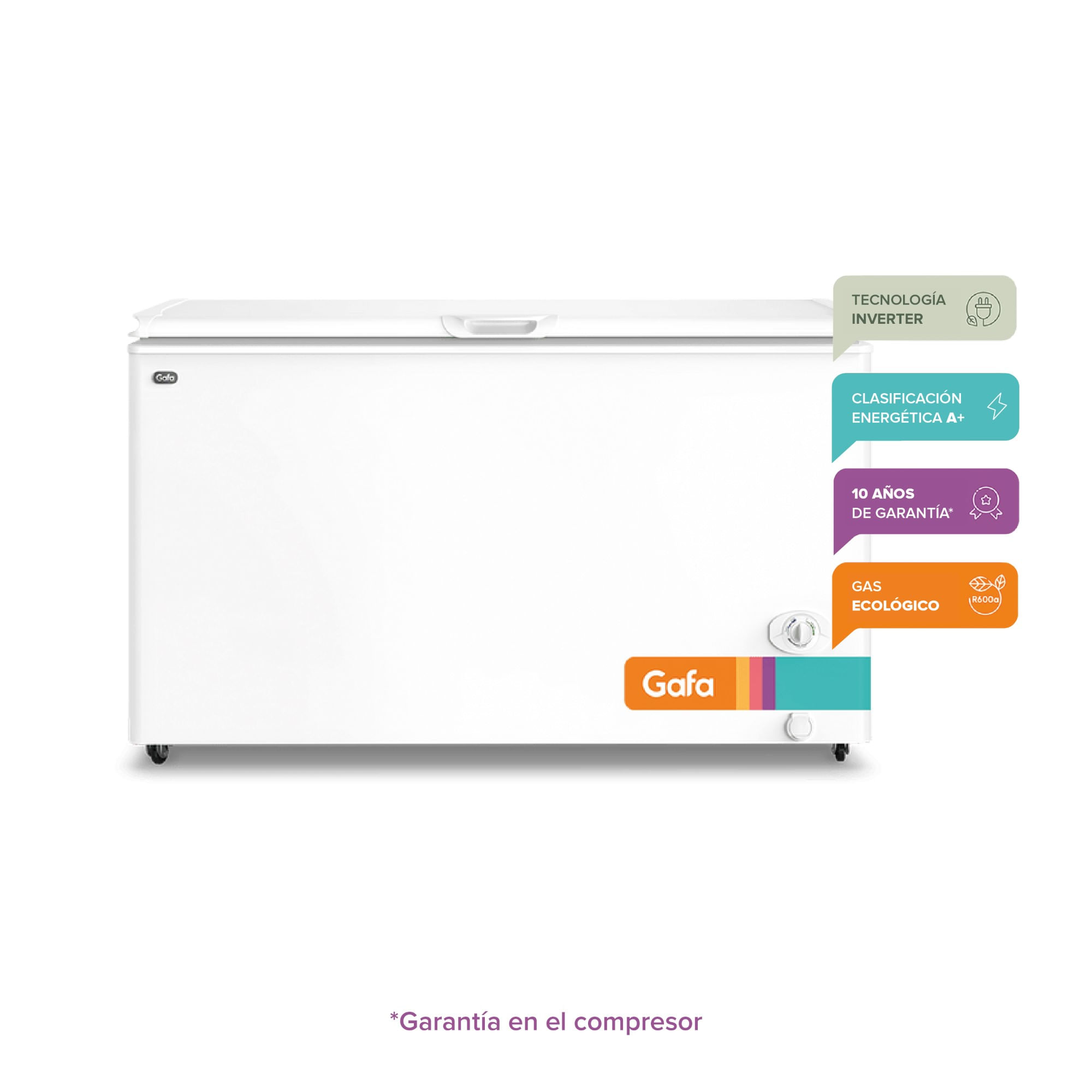 Freezer Horizontal Gafa Blanco Inverter 402lts Fghi400b-Xl