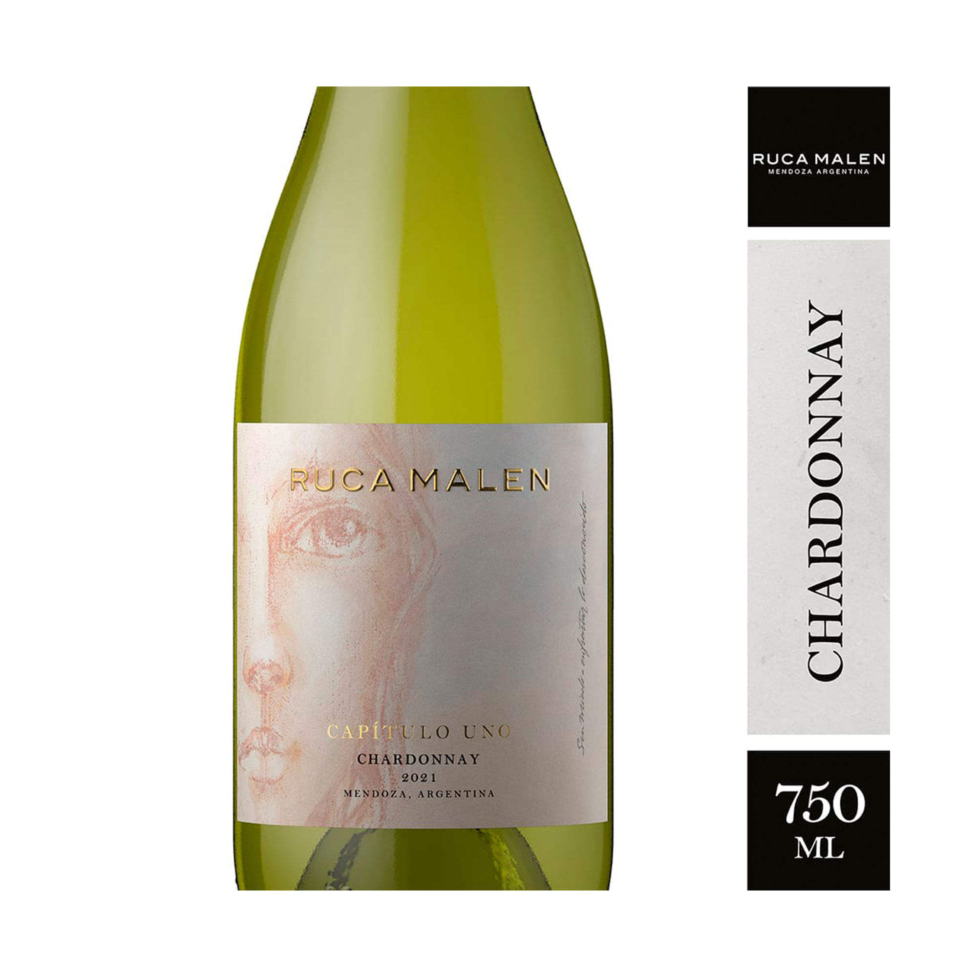 Vino blanco Ruca malen chardonnay cap 1 750 cc.
