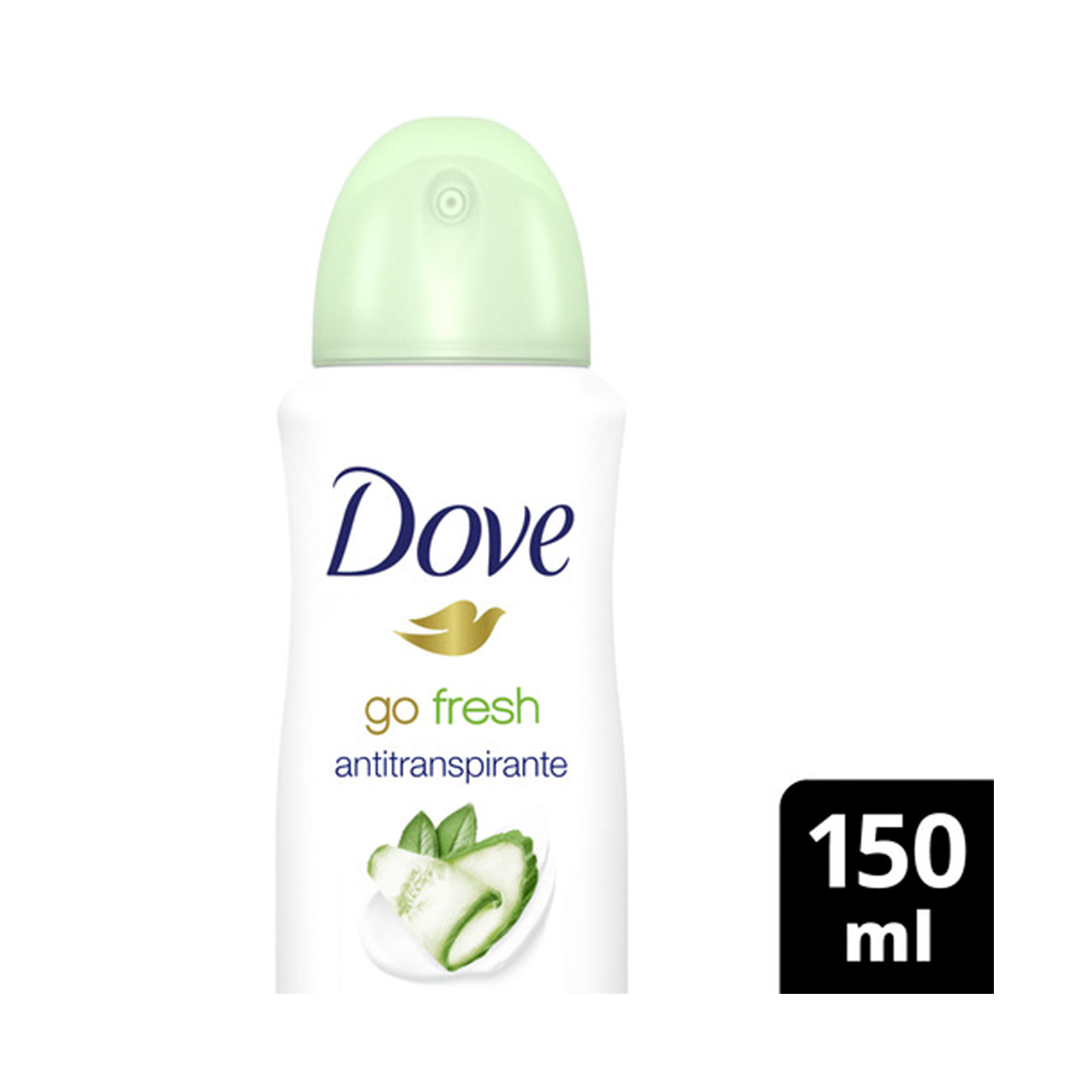 Antitranspirante en aerosol Dove pepino y té verde 150 cc.
