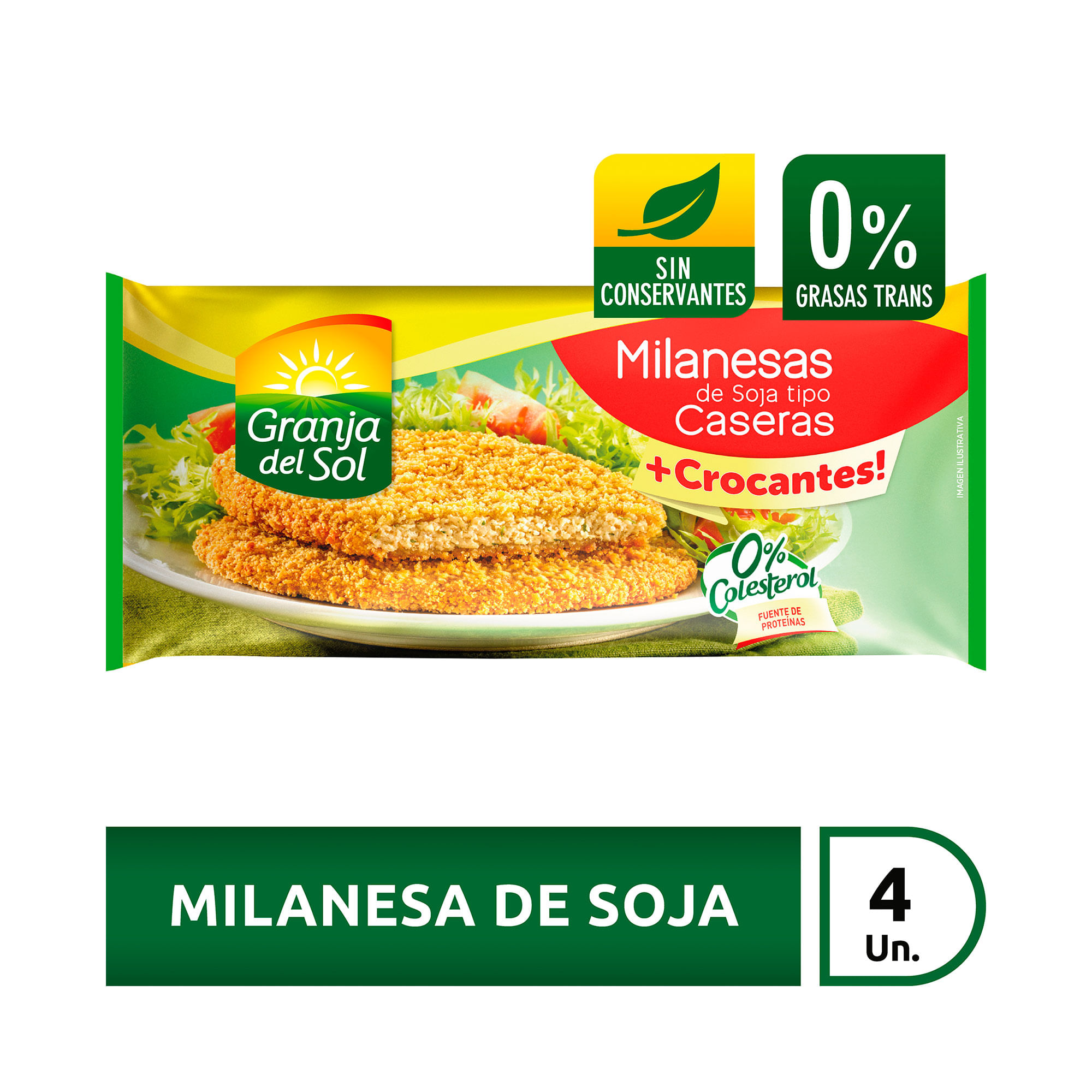 Milanesa de soja Granja del sol casera 4 uni