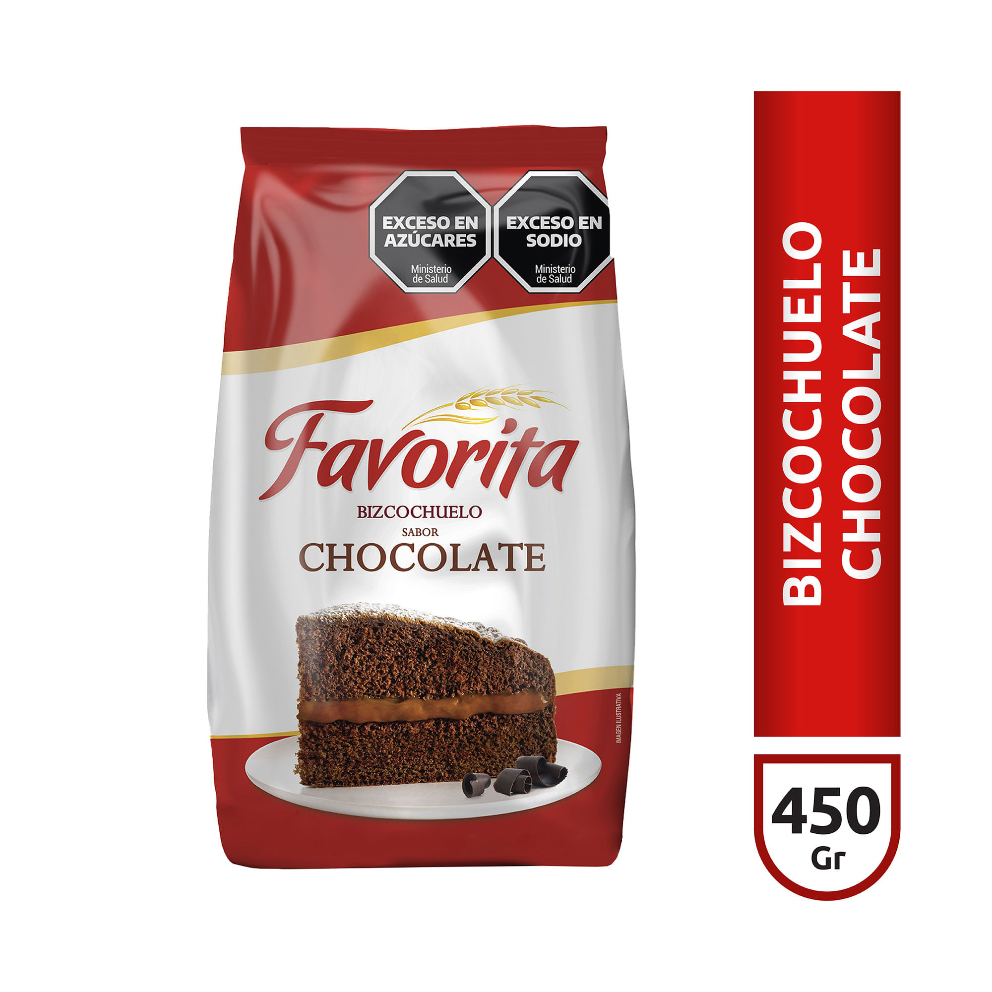 Bizcochuelo Favorita chocolate 450 g.