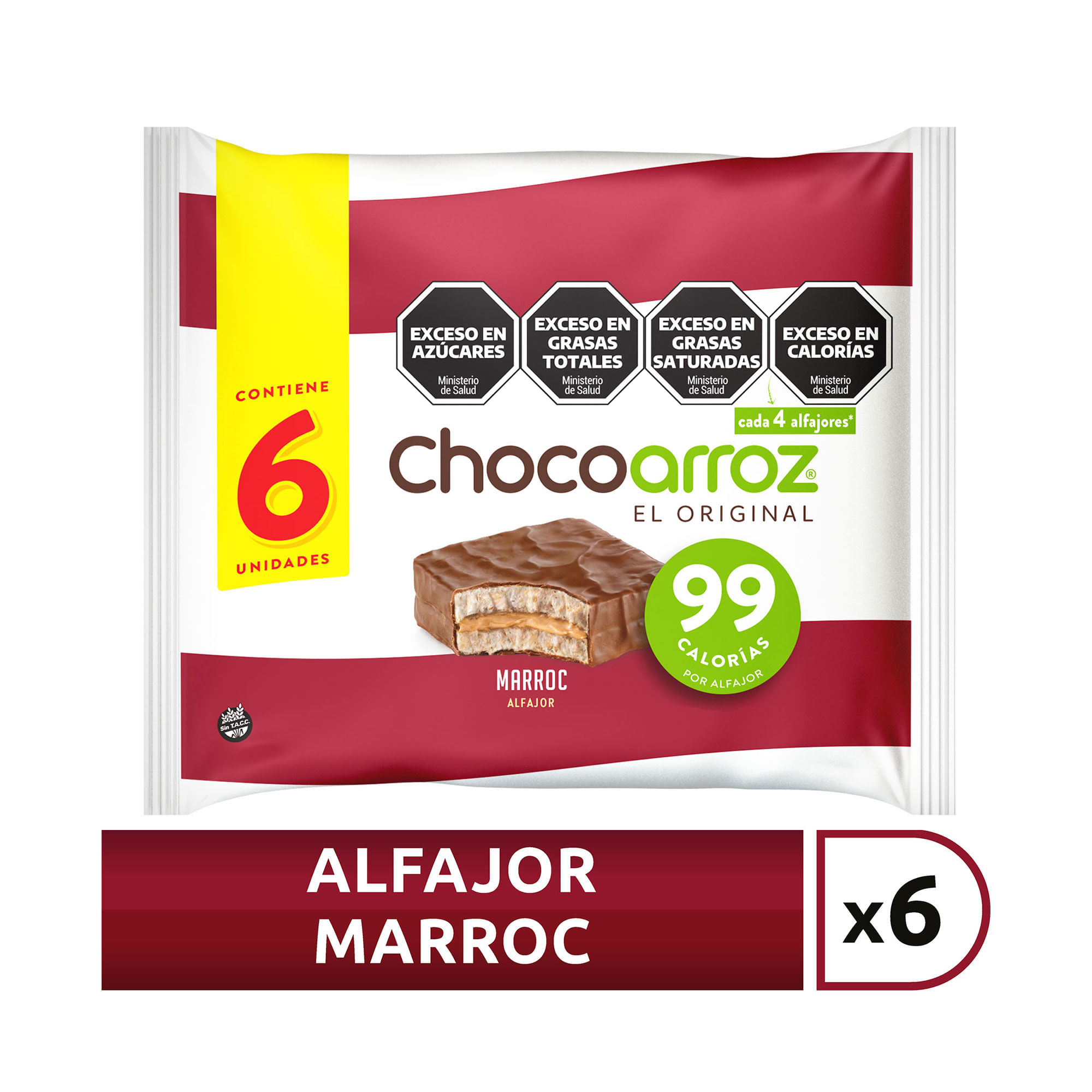 Alfajor arroz marroc Chocoarroz 6 22 g.