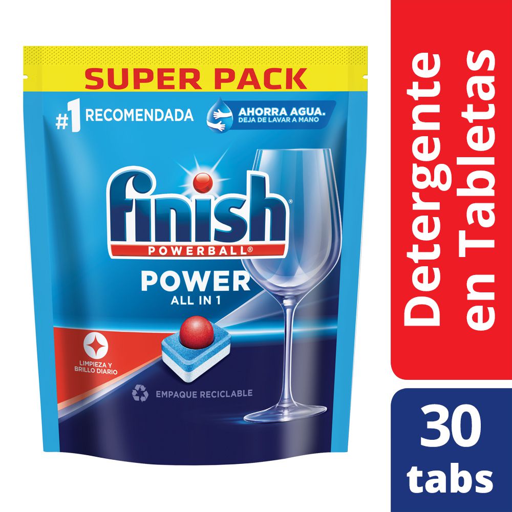 Detergente para lavavajillas Finish tabletas x 30 uni
