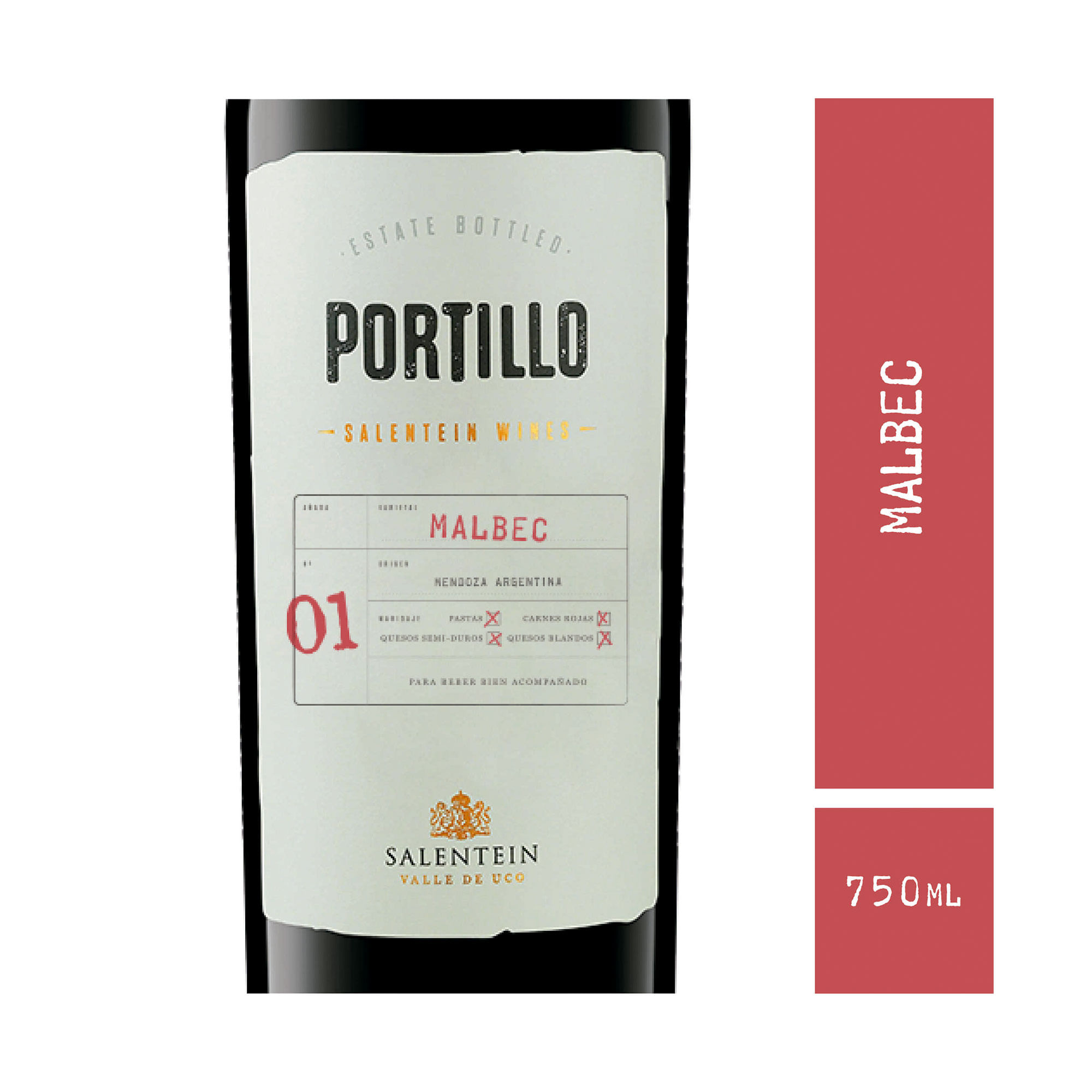 Vino tinto Malbec Portillo 750 ml