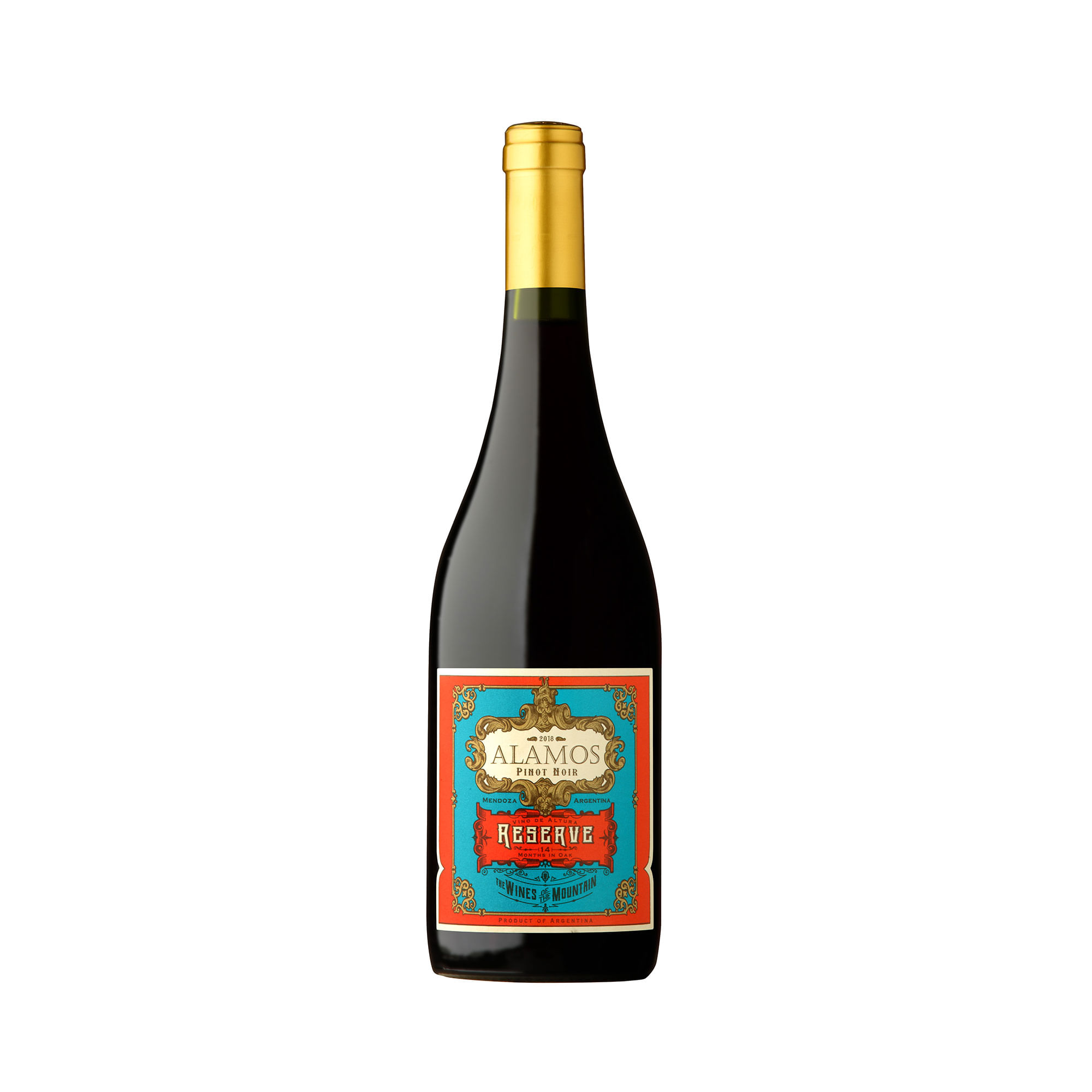 Vino tinto Pinot Noir Alamos Reserve en botella 750 ml